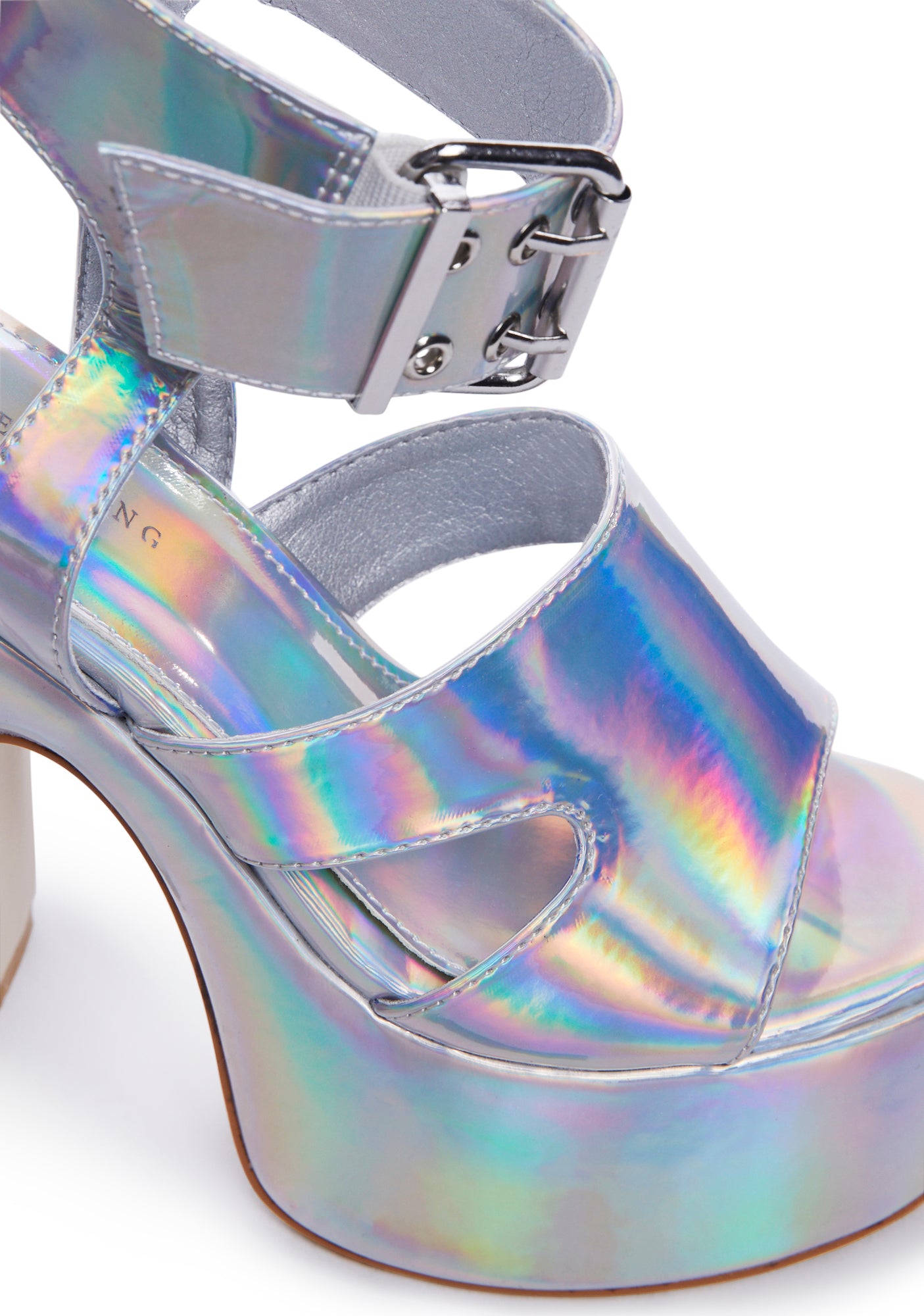 Holographic platform heels deals