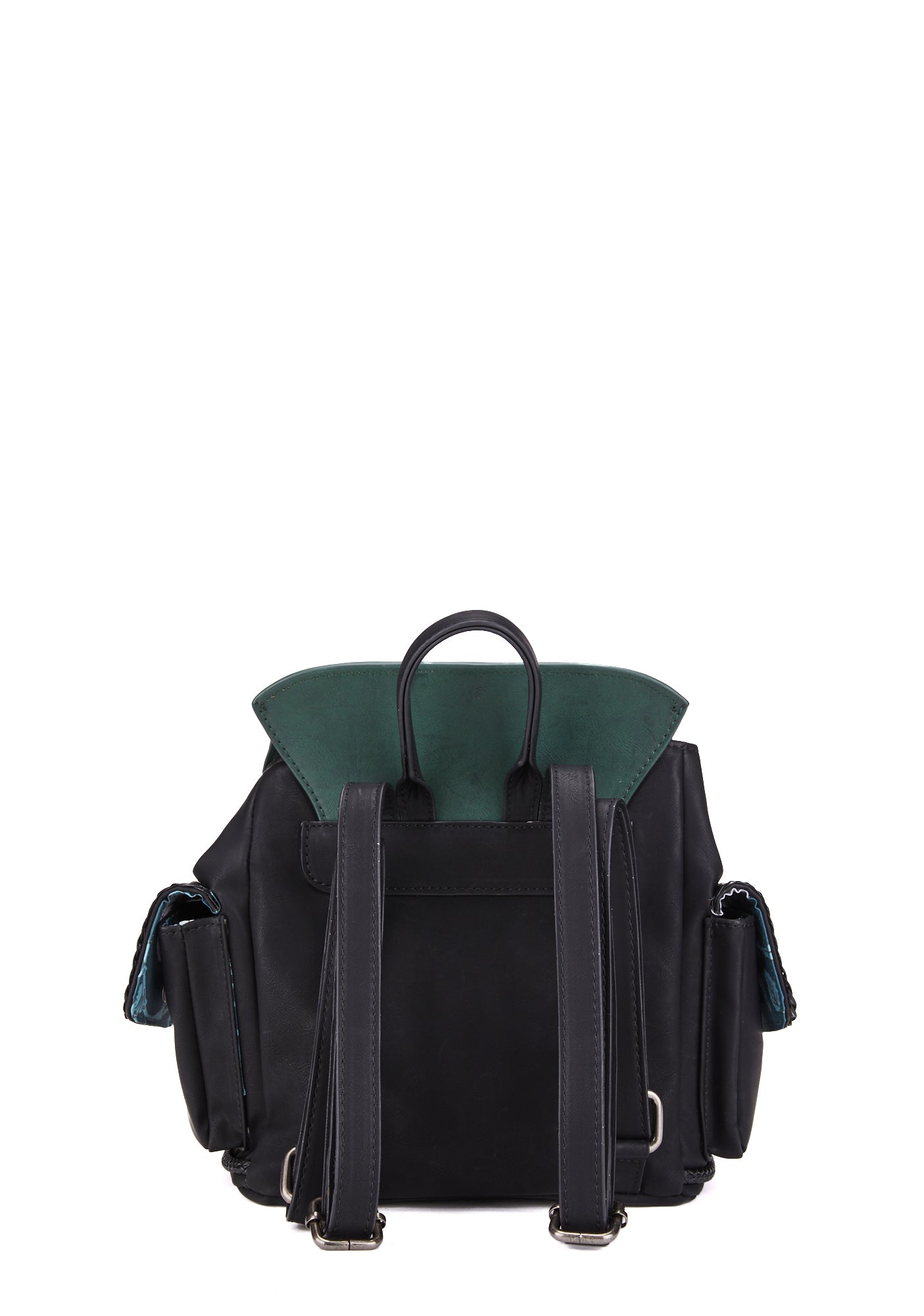 dark green leaf mini backpack Widow Vegan Leather Leaf Backpack