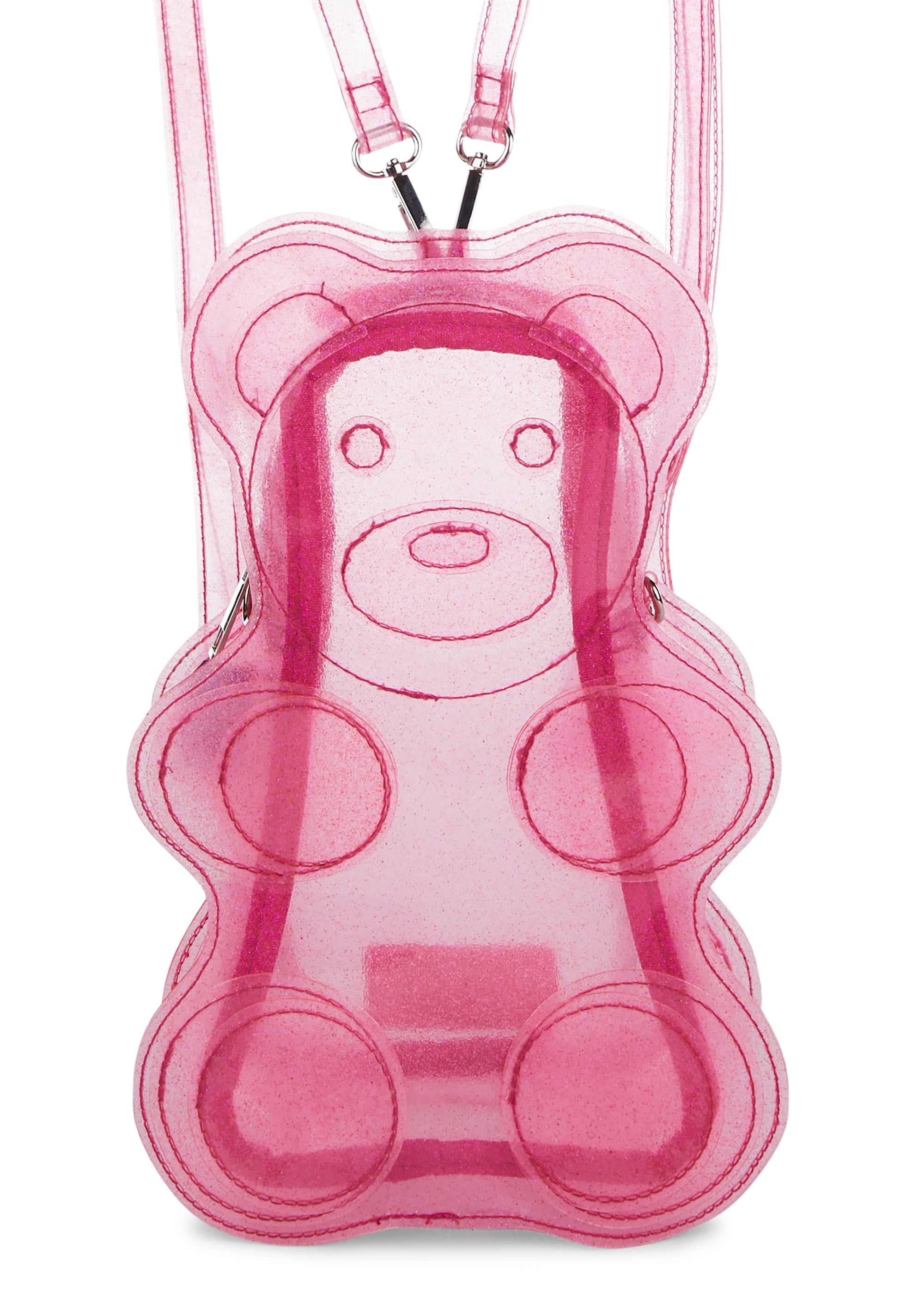 Club Exx Festival Clear Glitter Gummy Bear Backpack