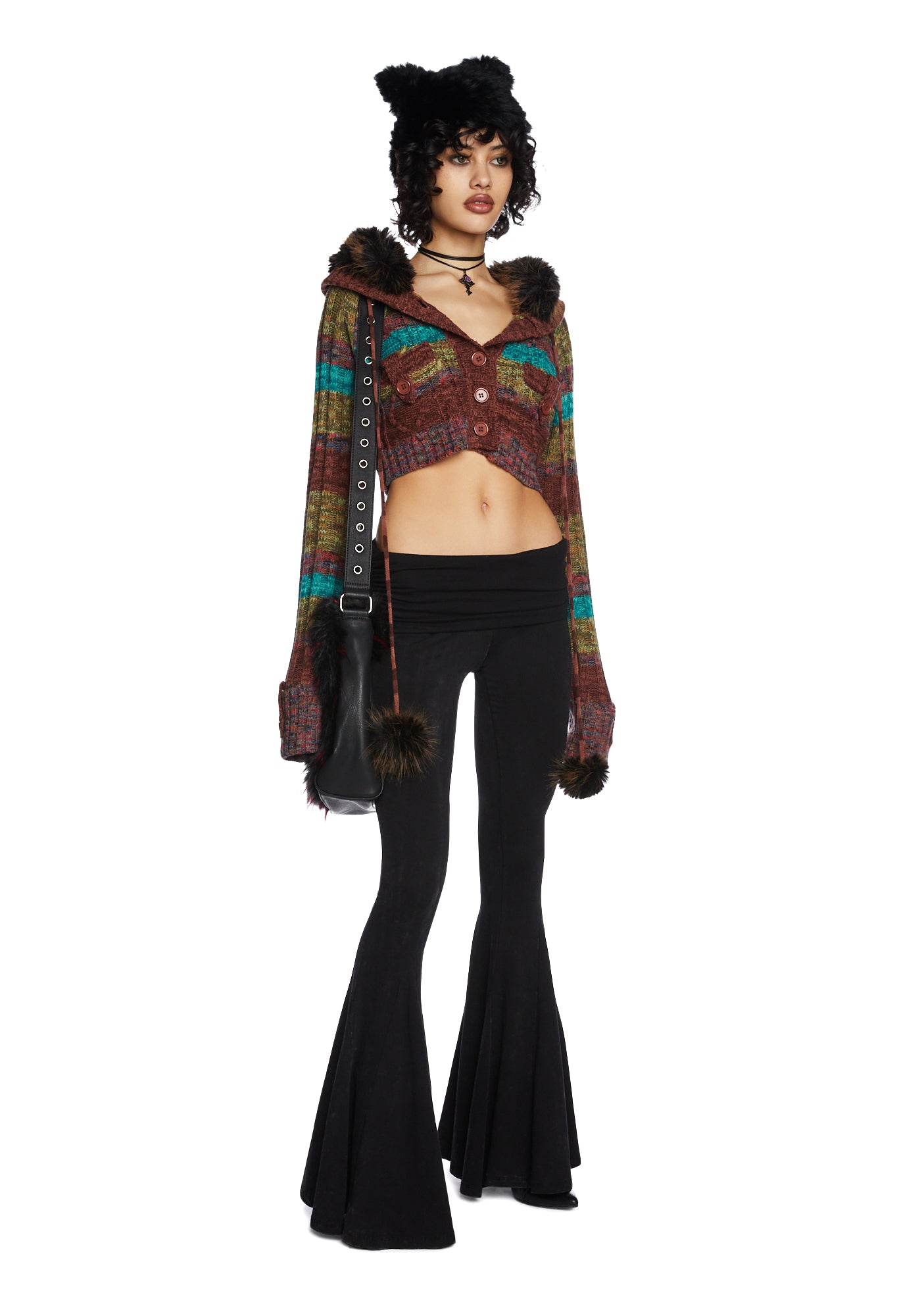 Dew Morning Flare Pants - Black - alternate