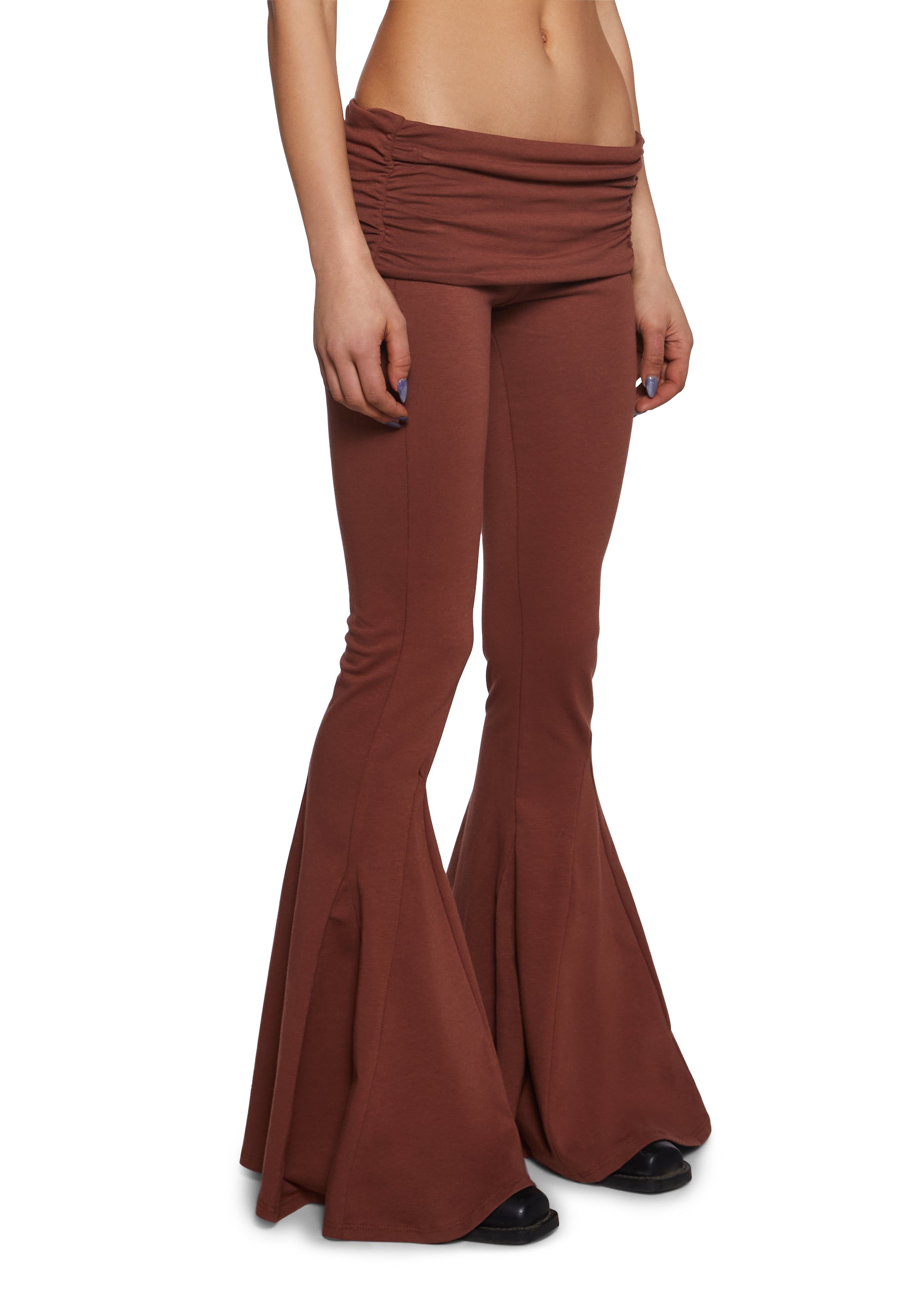 [JEMUT]★25SS★韓国人気★LOST FLARE COTTON PANTS Belted Stretch Flare Pants - Black | SANNA'S Online Store