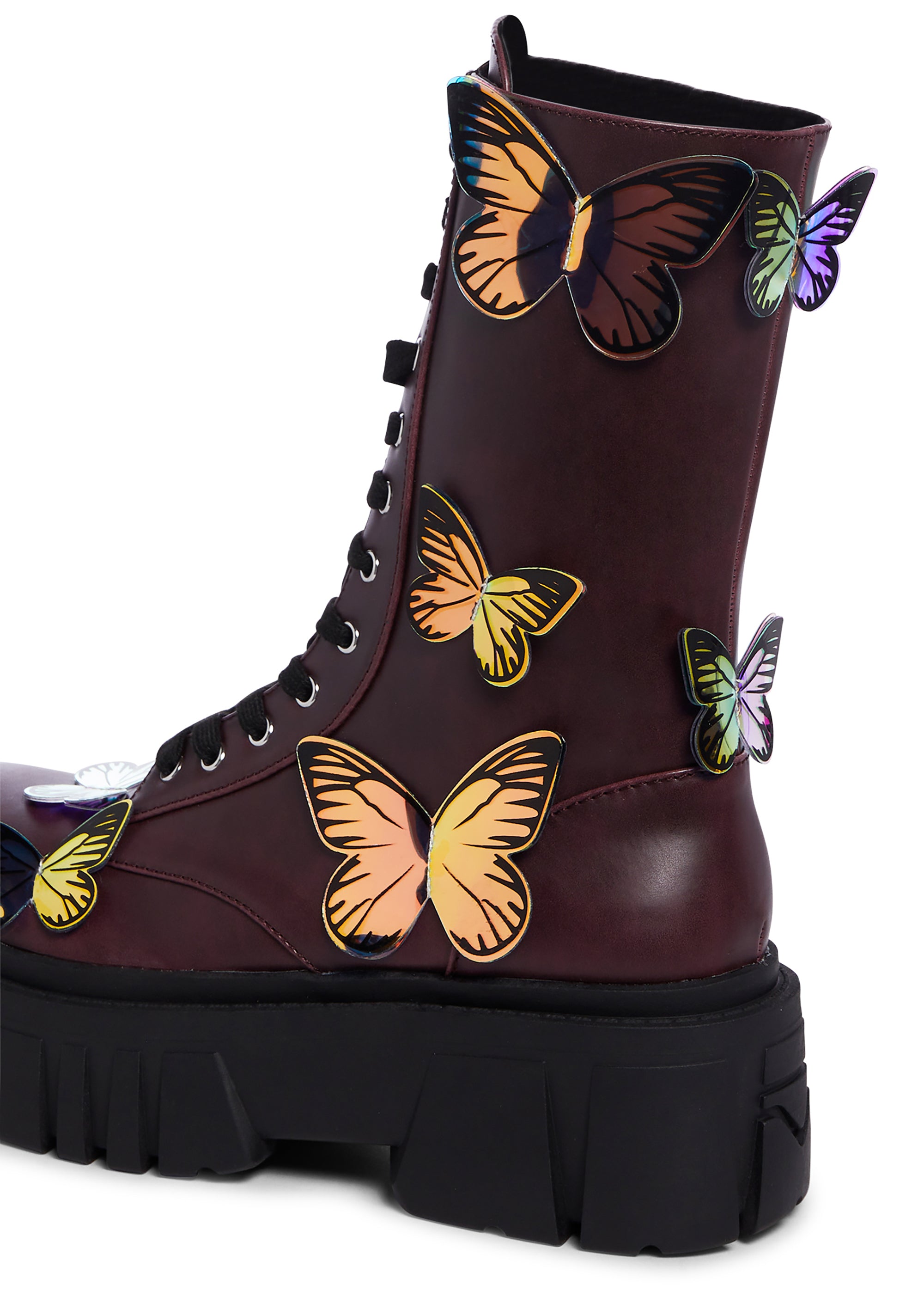 Dolls kill iridescent boots discount