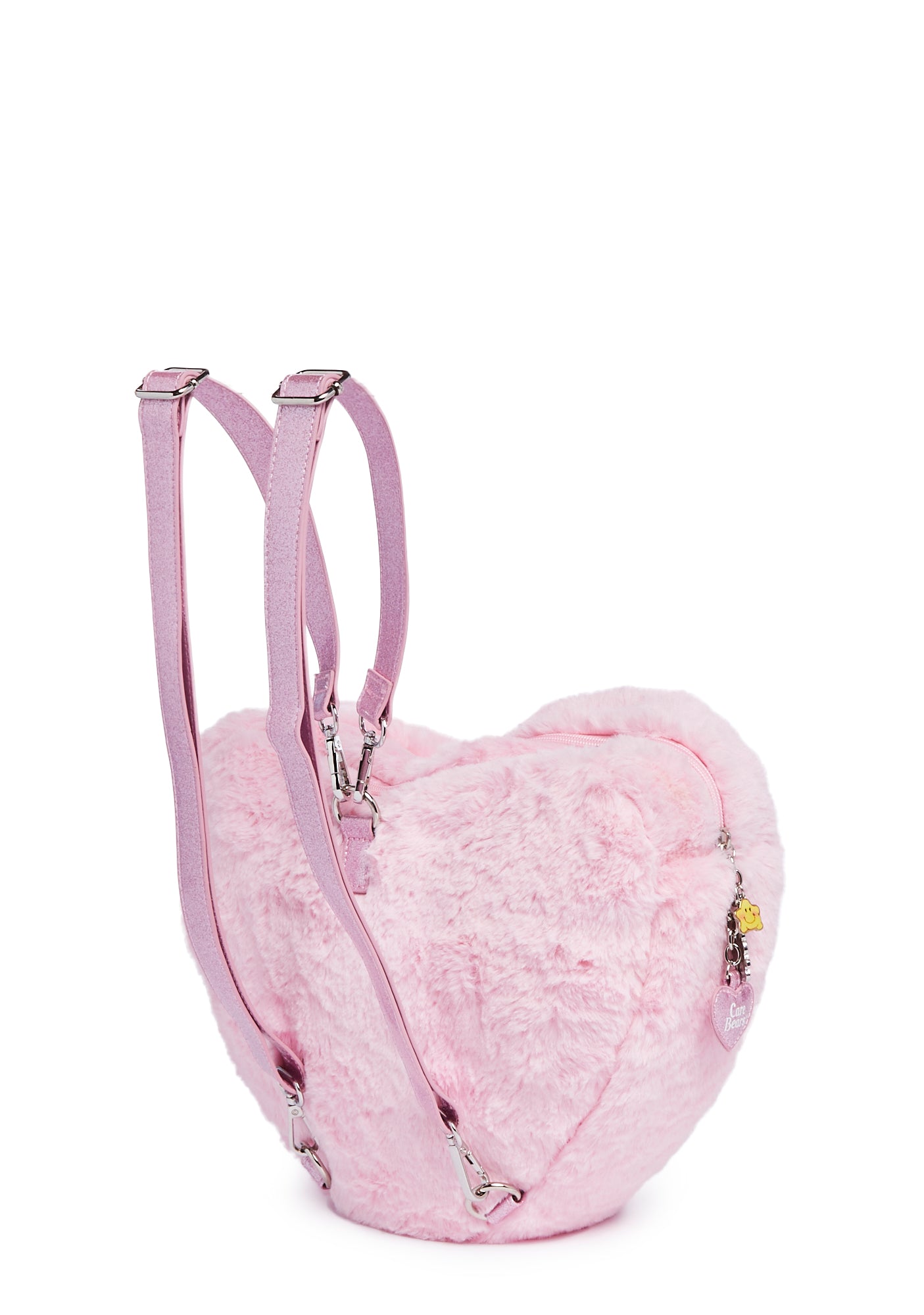Dolls Kill x Care BearsHeart Shaped Hoodie Plush Backpack - Pink