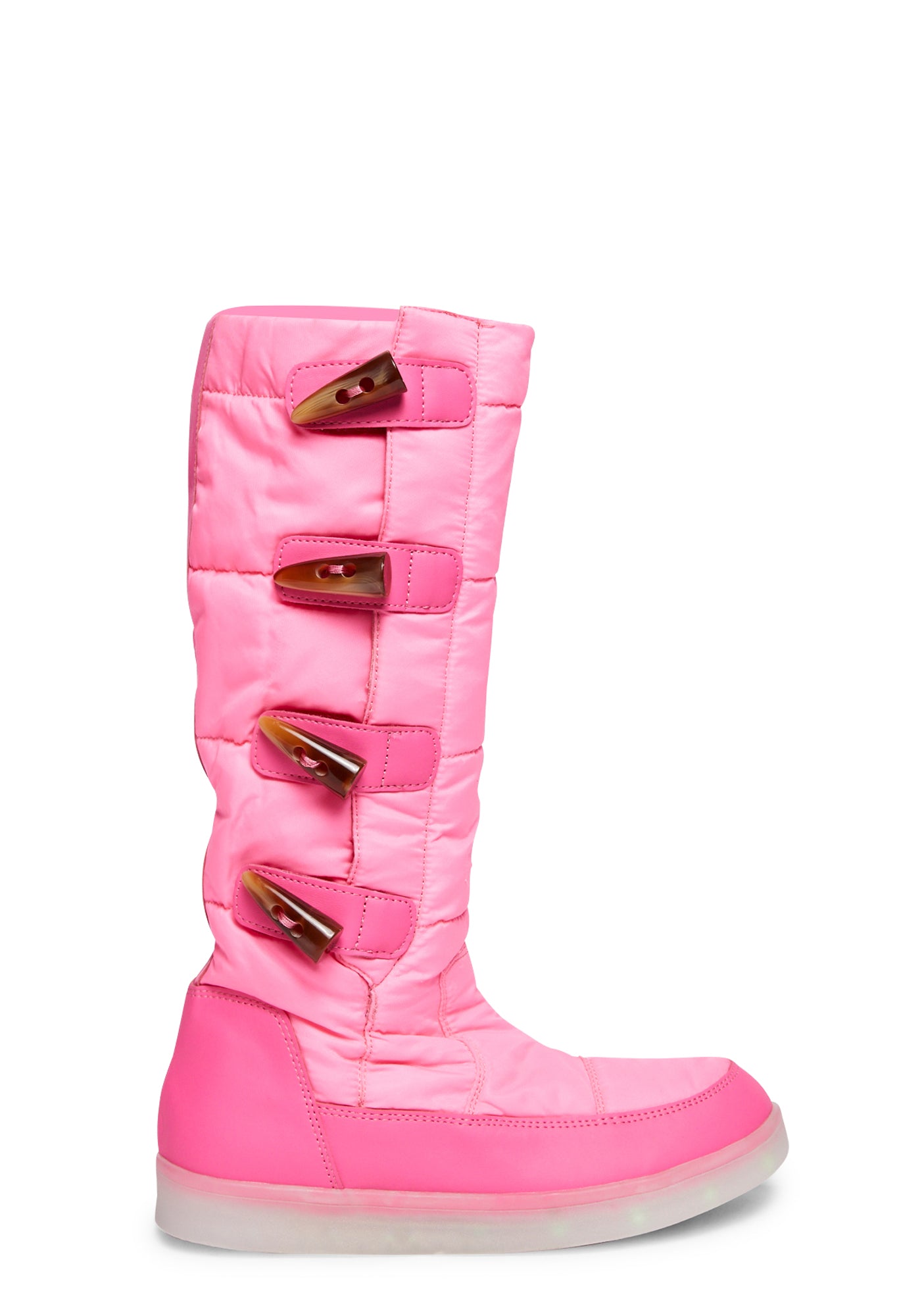 ESQAPE Quilted Light Up Platform Boots - Pink – Dolls Kill