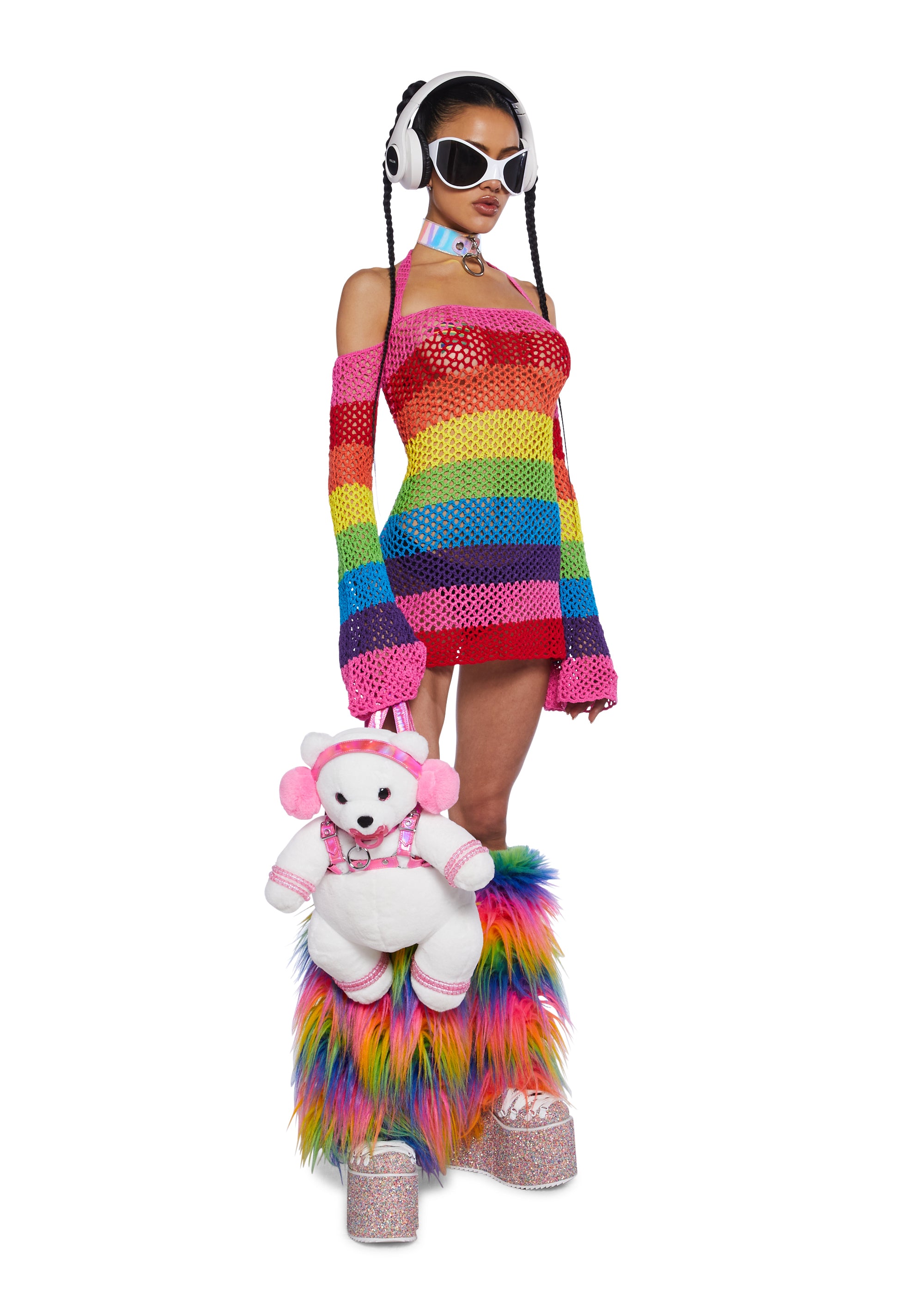 Funday Vibes Crochet Mini Dress