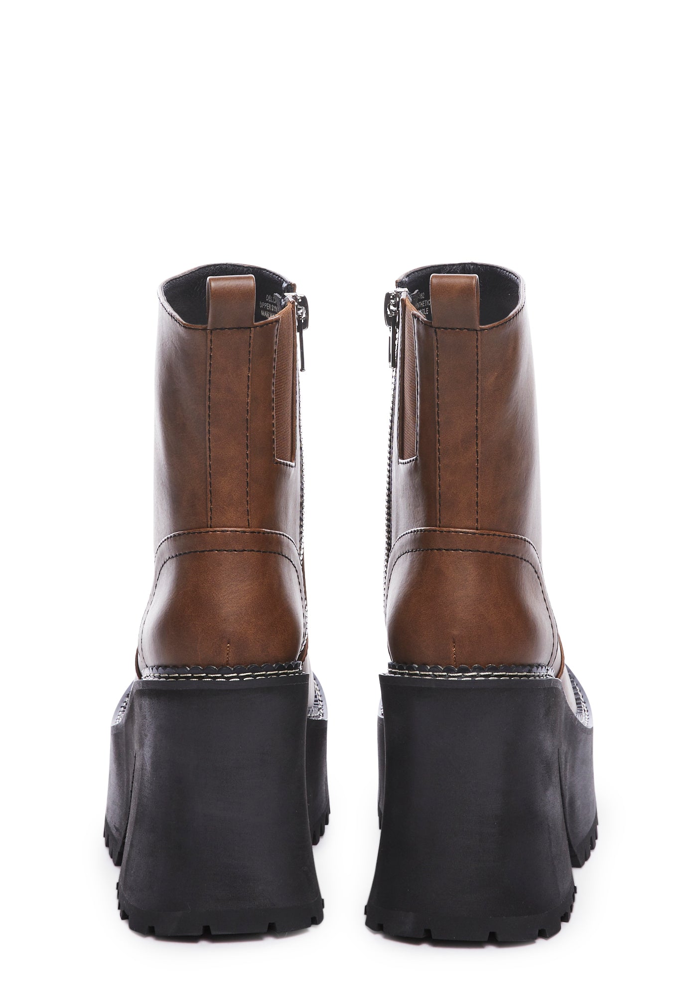 Delia's Chunky Heeled Platform Boots - Brown – Dolls Kill Delia's Chunky Heeled Platform Boots - Brown – Dolls Kill