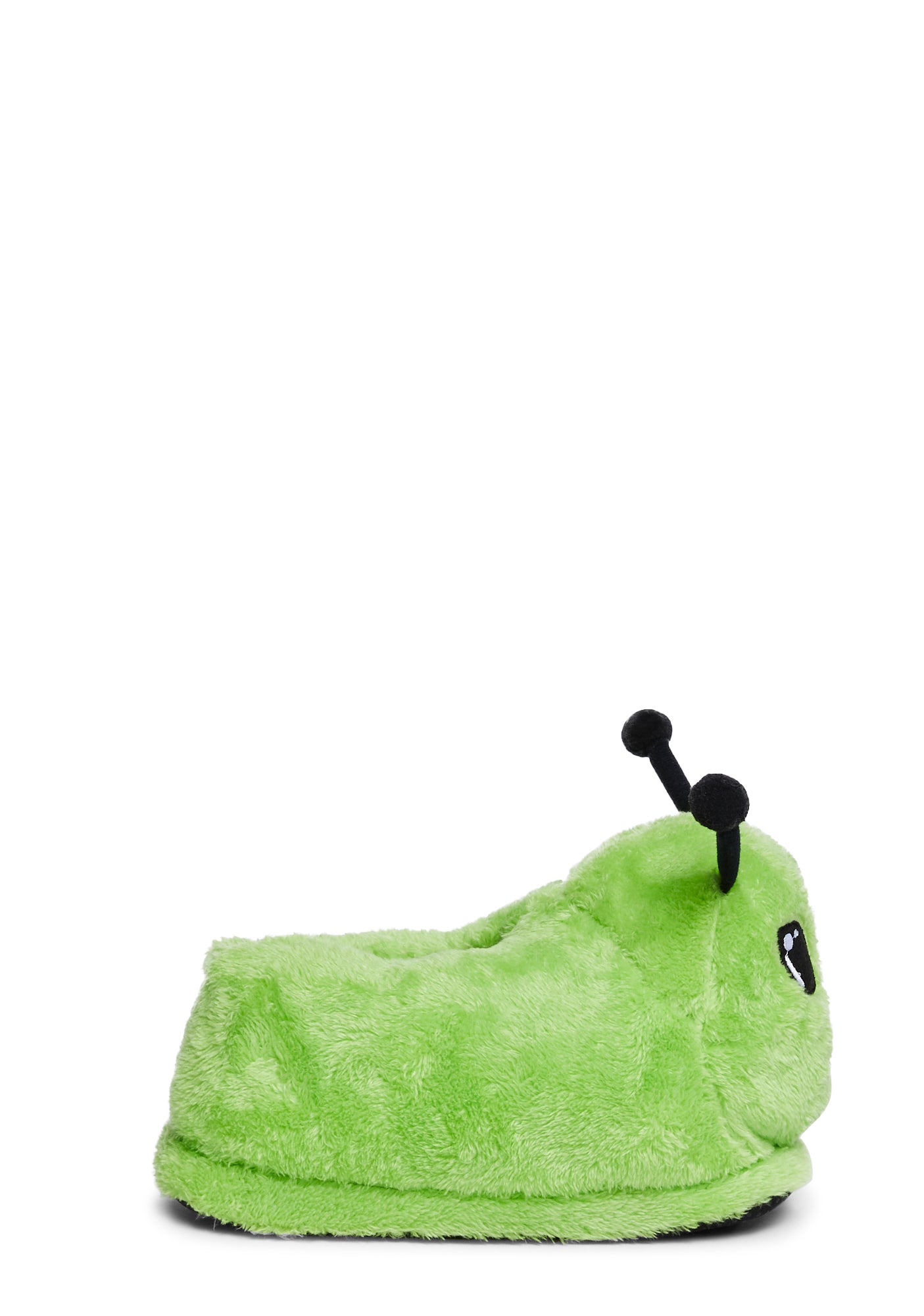 Alien Slippers Alien Faux Fur Slippers - Green – Dolls Kill