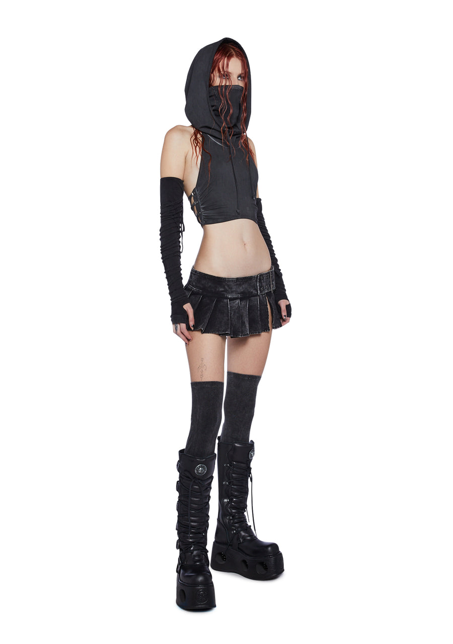 Viral Takeover Mini Skirt - Black