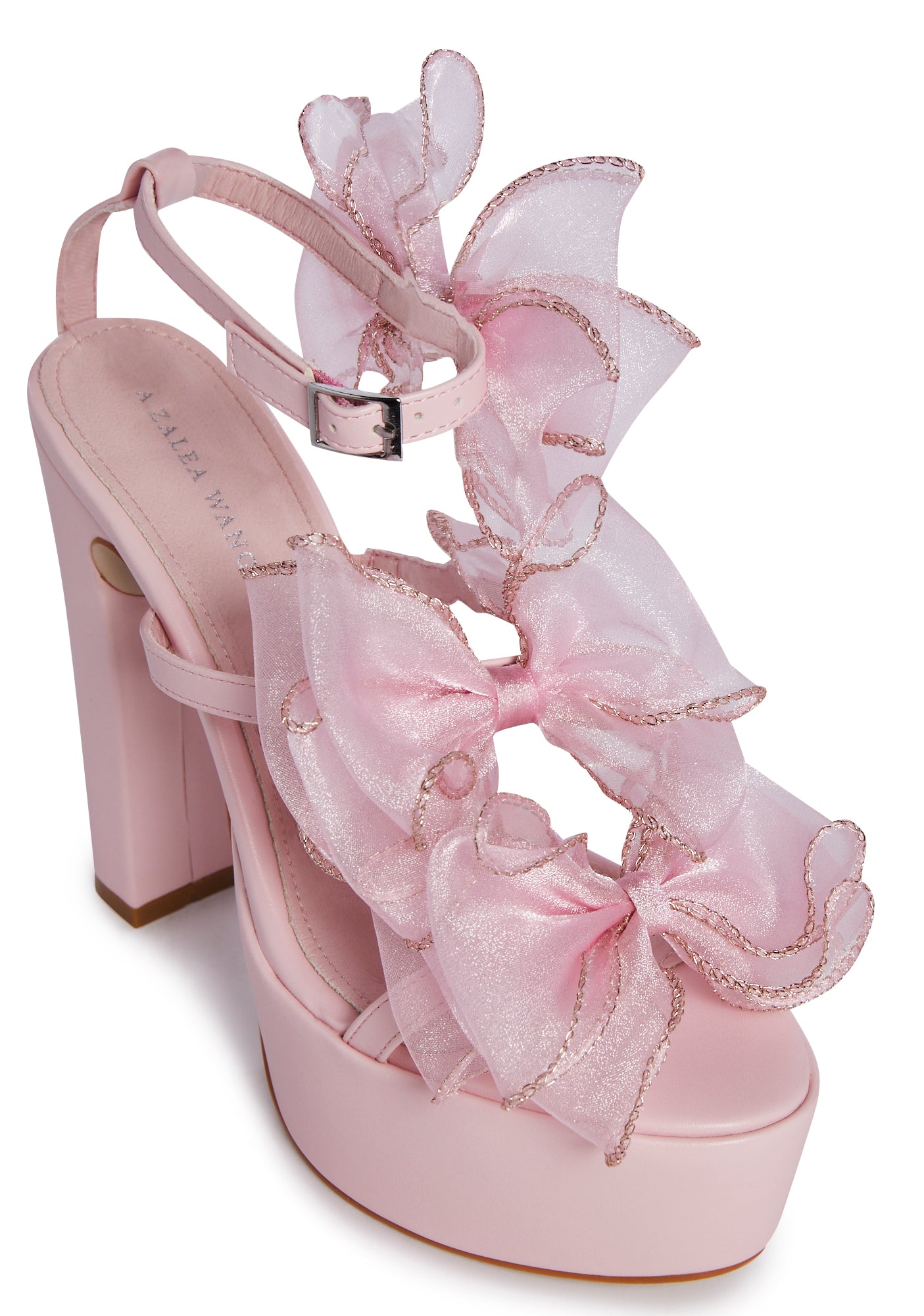 Azalea Wang Chunky Bow Platform Heels- Black – Dolls Kill