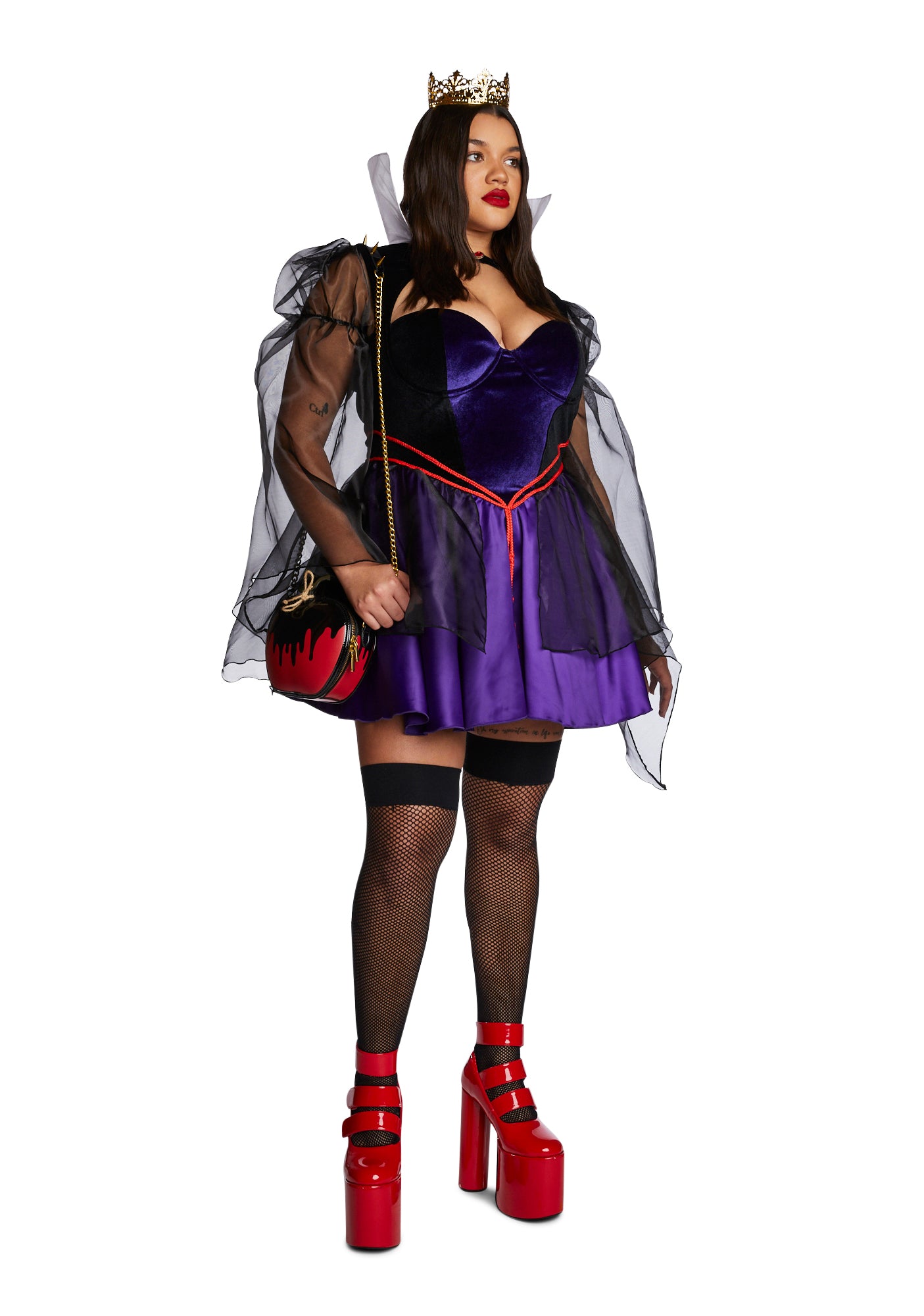 Plus One Bad Apple Costume Set Black 2x Adult Black