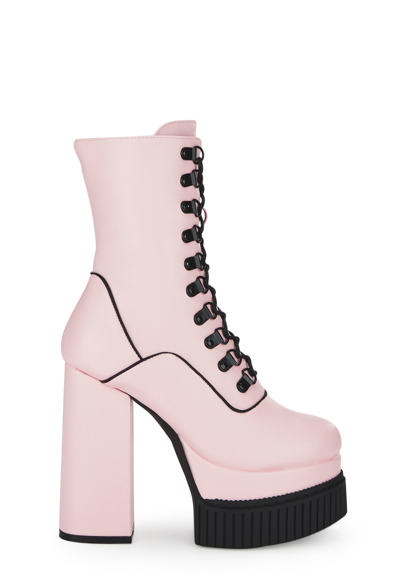 Lamoda Color Blocked Platform Boots - Pink – Dolls Kill
