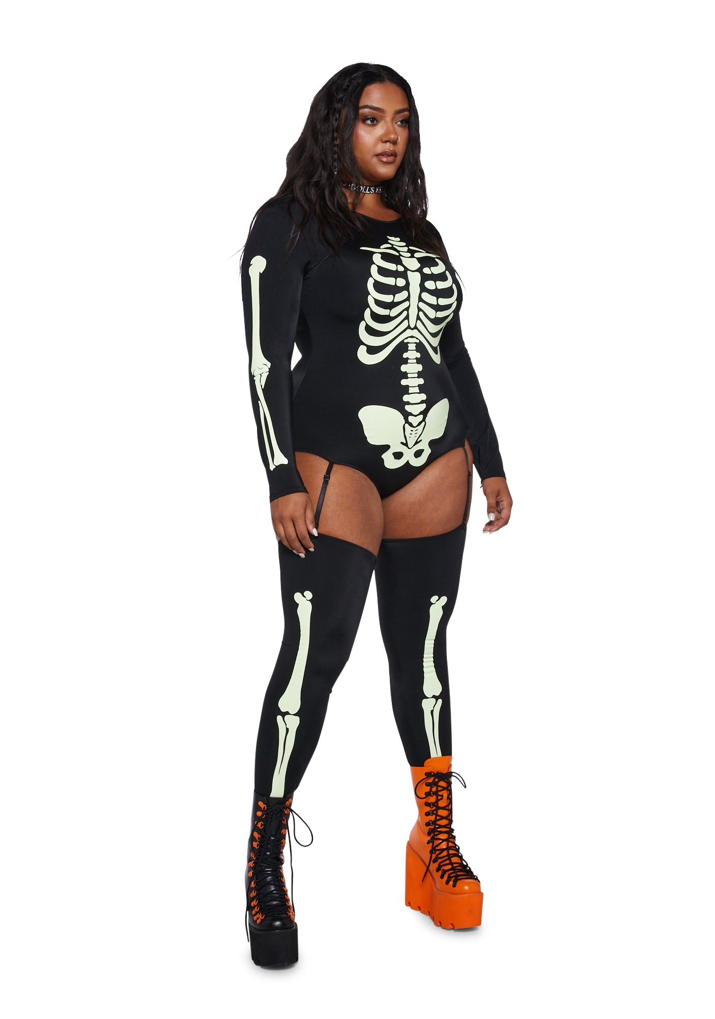 Plus Voodoo Glow Skull Costume