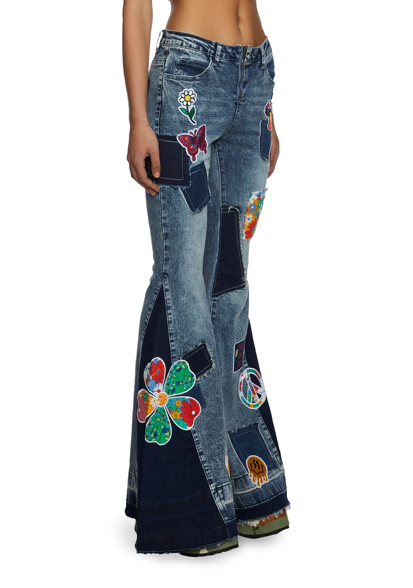 Elastic Waist Patchwork Hippie Pant - Clothing in Nepal