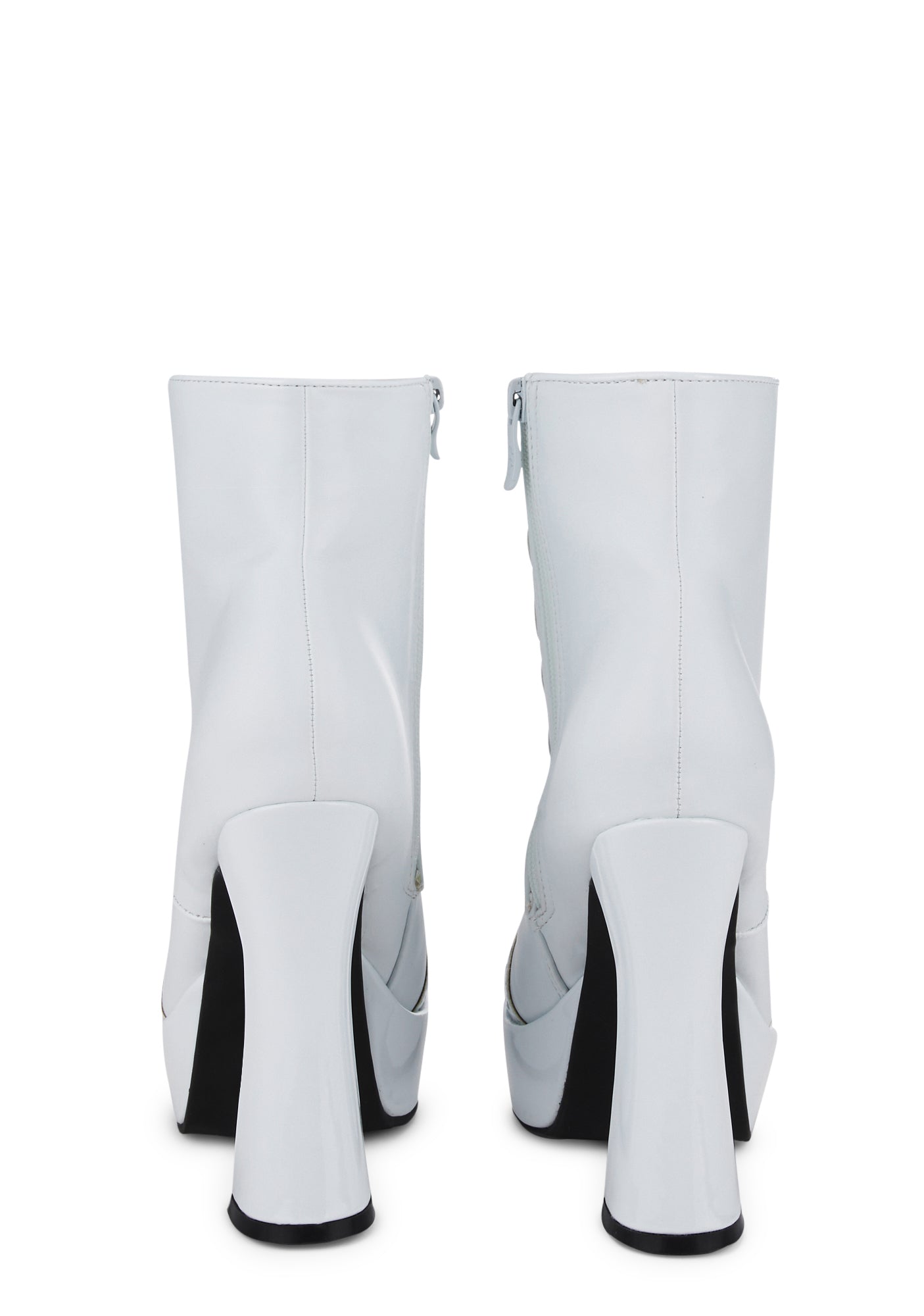 White platform deals booties