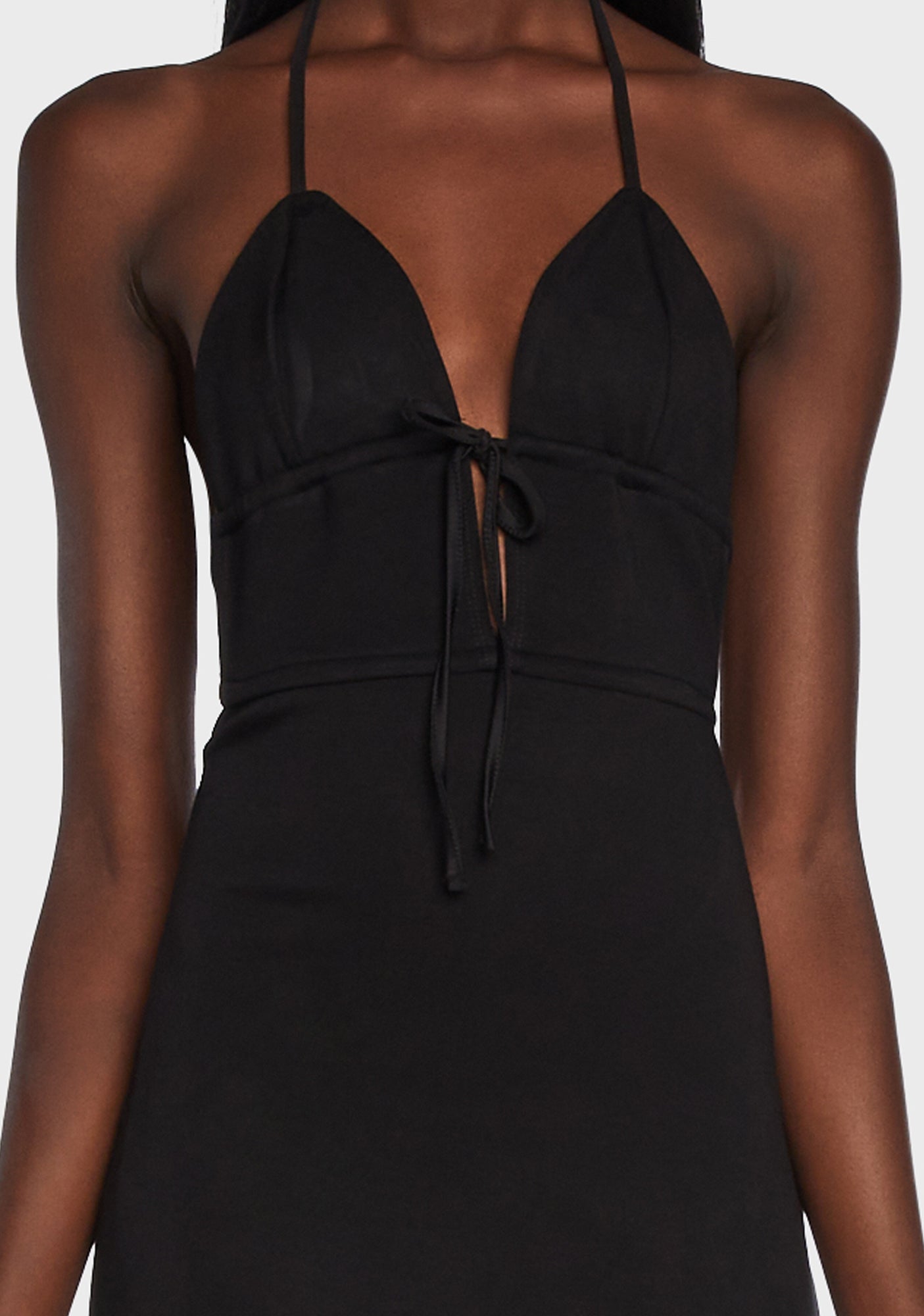 Edikted Halter Open Back Mini Dress - Black Dolls Kill Edikted Halter Open Back Mini Dress - Black Dolls Kill