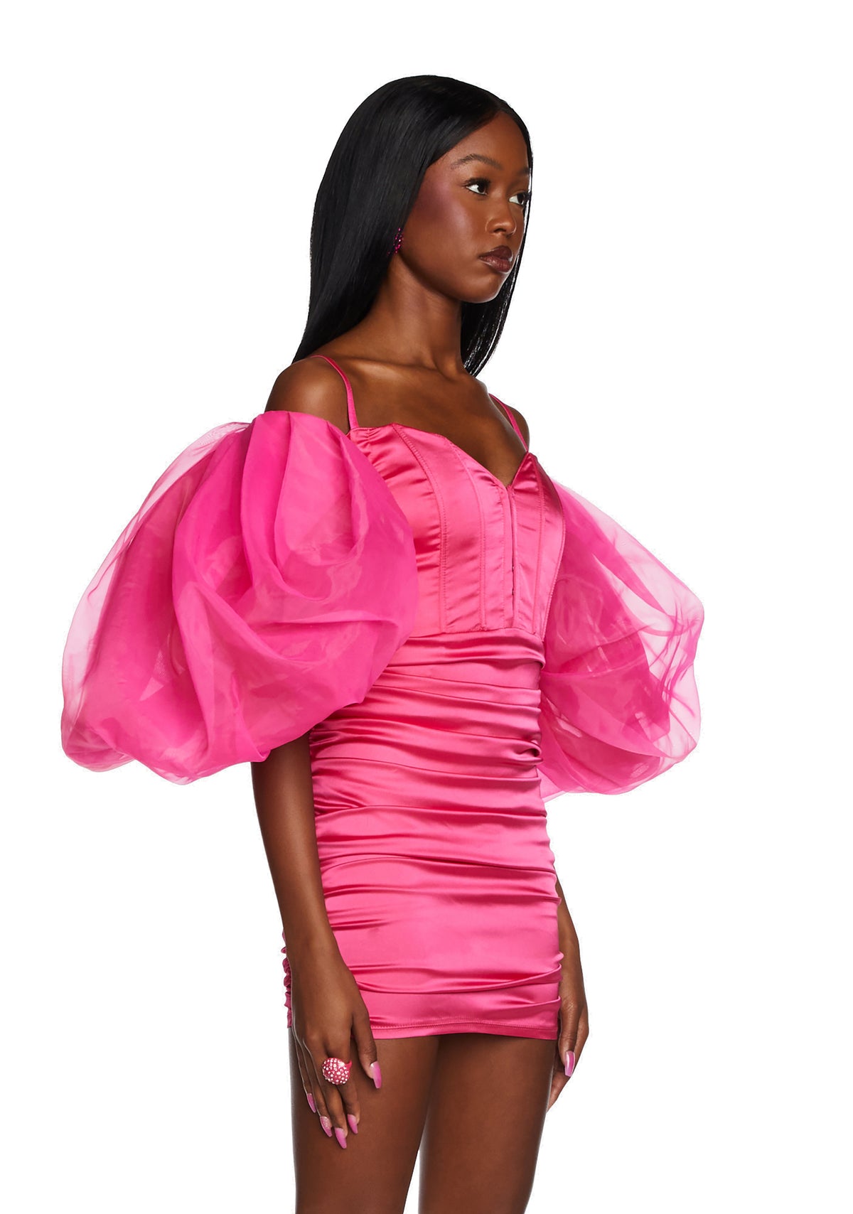 na kd fashion pink puff sleeve shirring mini dress Sugar Thrillz Satin Ruched Organza Men's Shoe Size:Men's 11 W femme-fatale Navy Blue Flowy Mother front detail at the