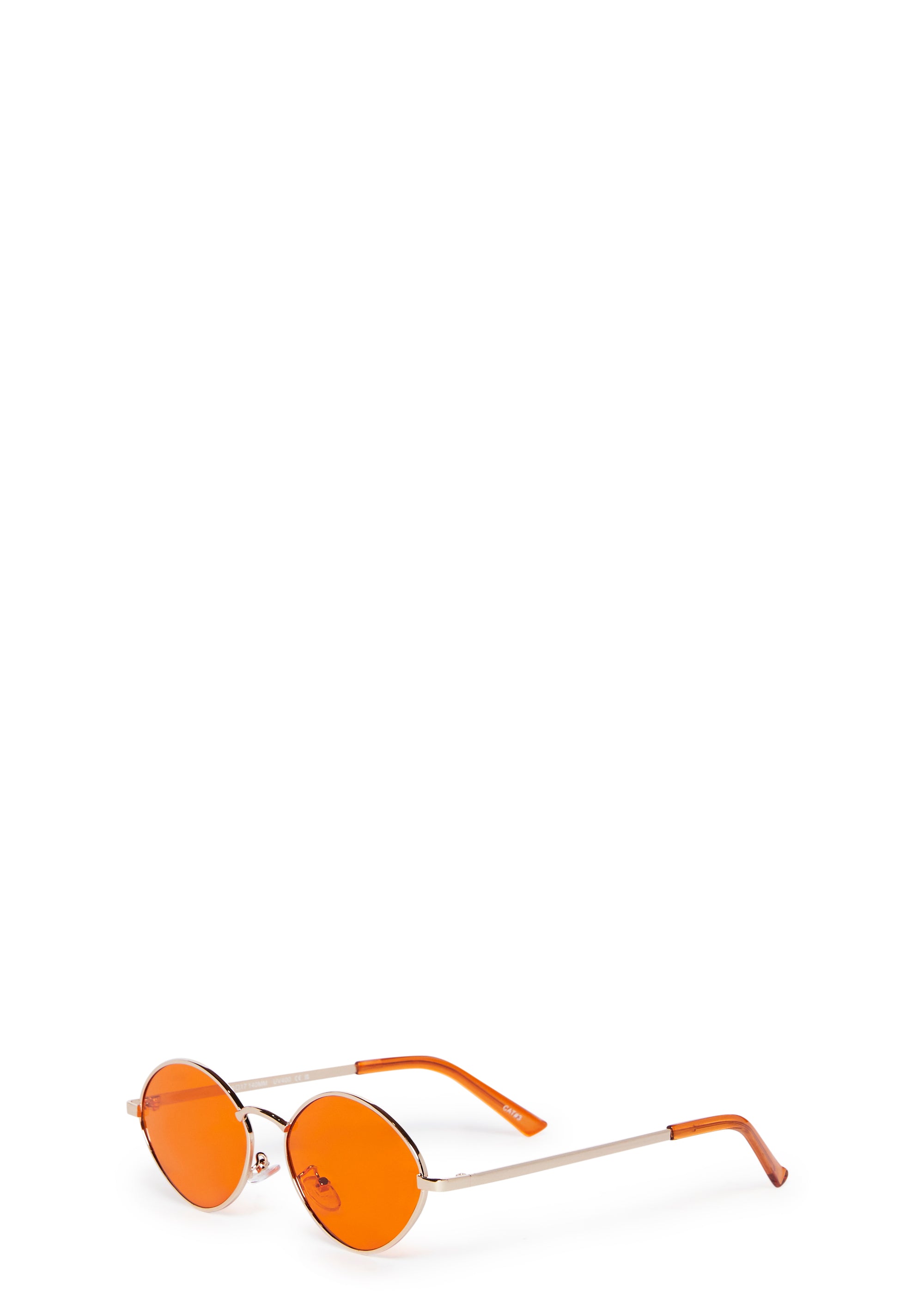 【DOLLS KILL】Publicity Stunt Oval Sunglasses Tinted Oval Sunglasses - Orange – Dolls Kill