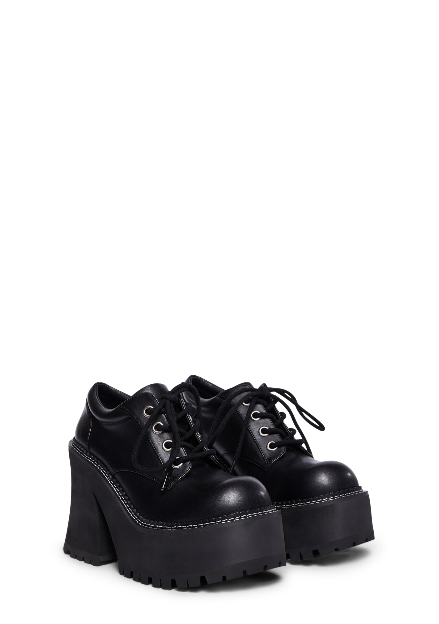 Delia's Chunky Platform Lace Up Oxfords - Black – Dolls Kill