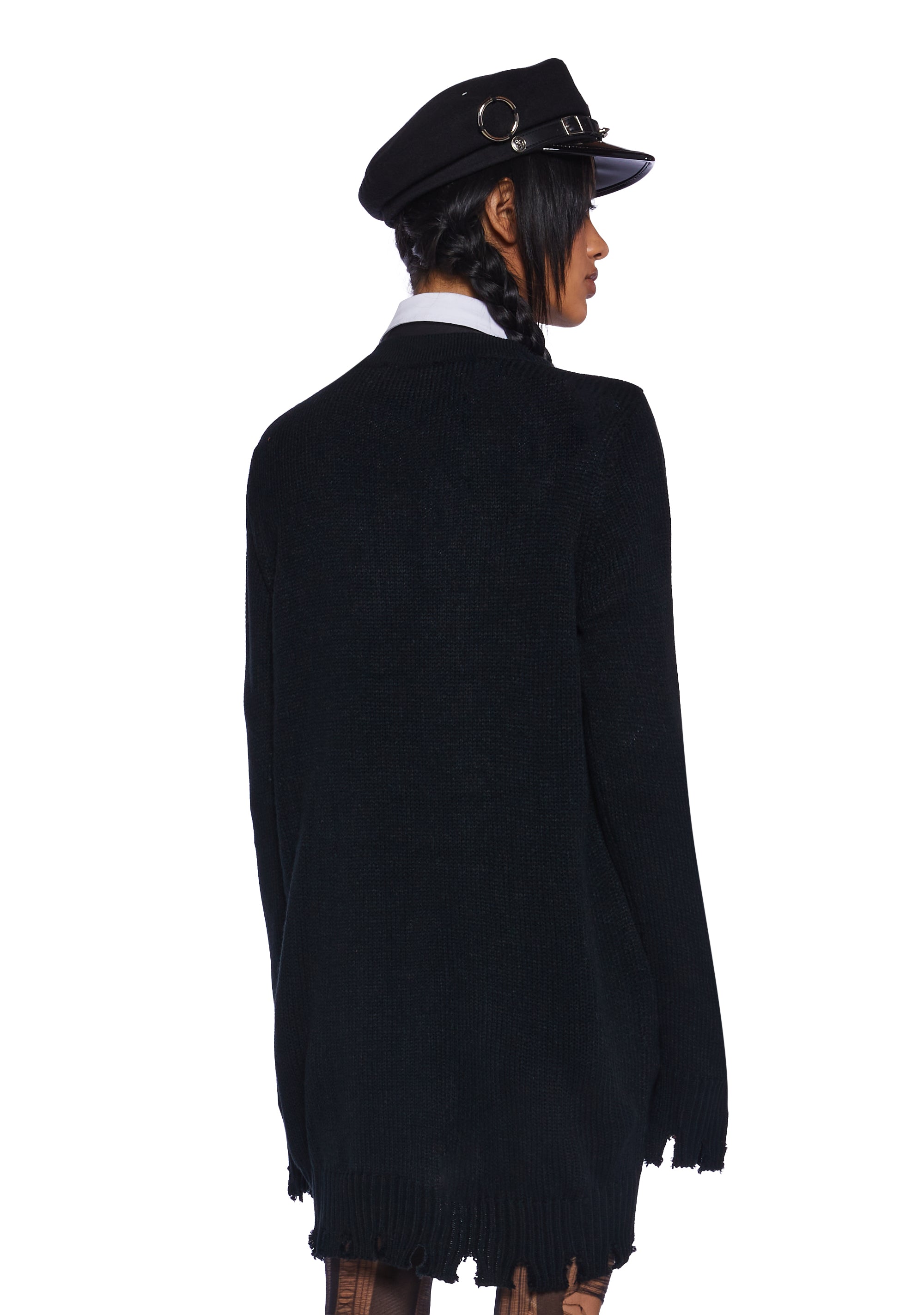 Current Mood Skull Patch Safety Pin Cardigan - Black – Dolls Current Mood Skull Patch Safety Pin Cardigan - Black – Dolls