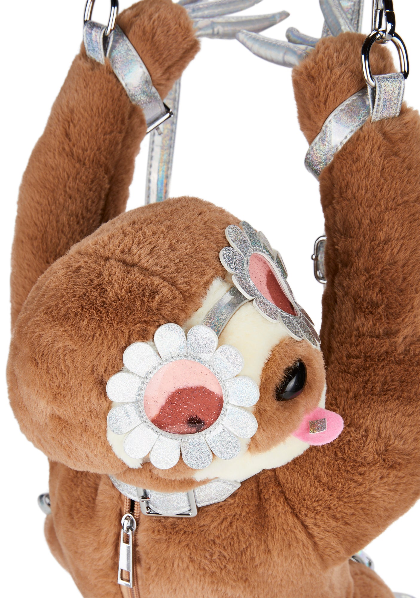 Betsy Johnson pink sloth backpack with furry movable arms Wild Republic Sloth Backpack - 14 main image 3