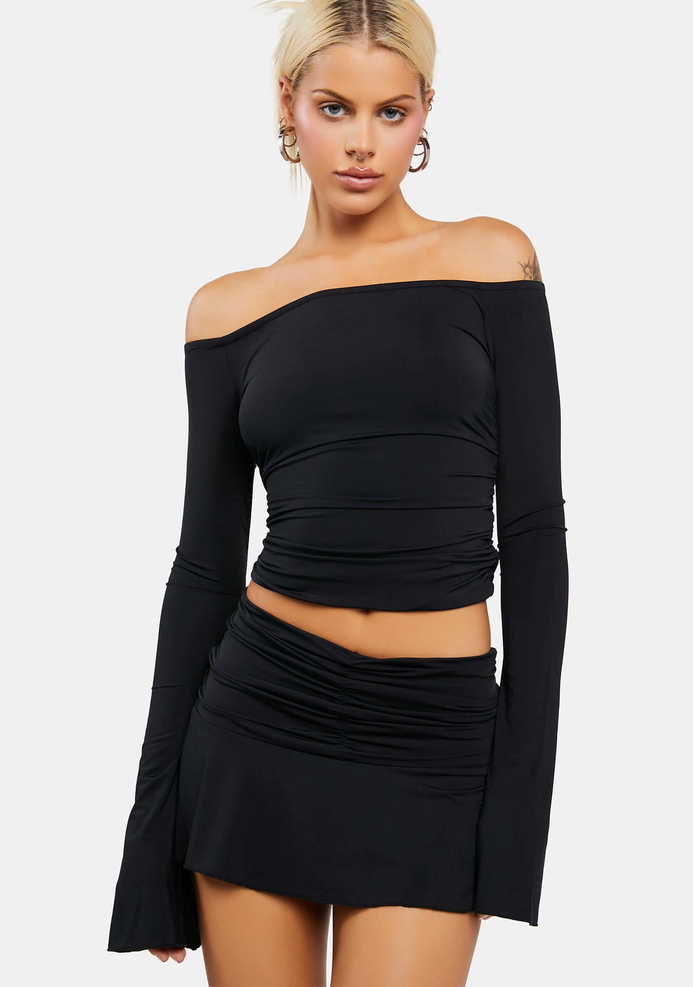 Corey Off The Shoulder Gathered Top Edikted,Specials : American Fashion Style Bags On Sale