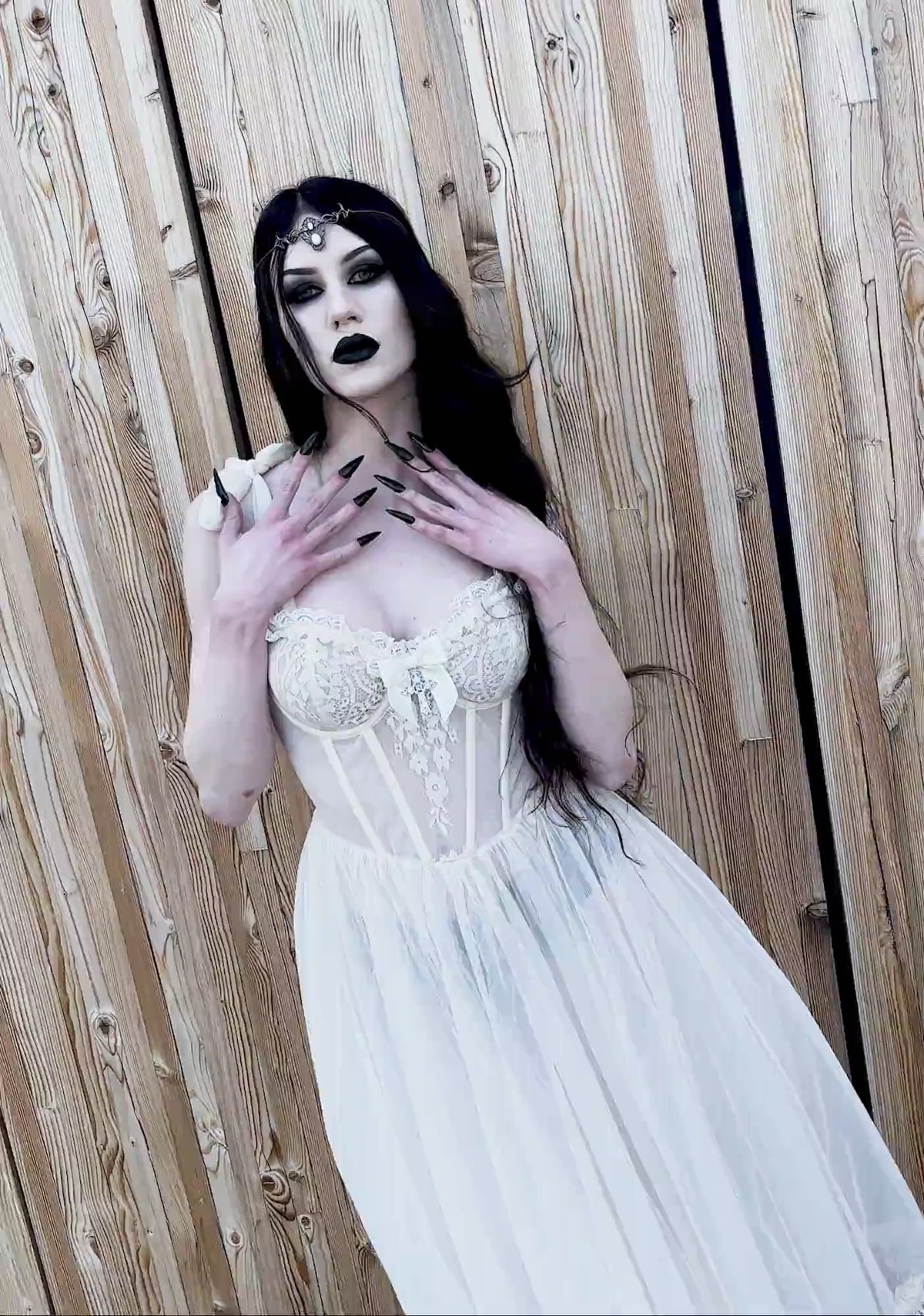 Dance With Death Sleeveless Maxi Dress - Ivory