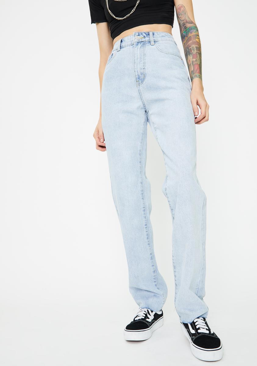 Momokrom Straight Leg Slim Denim Jeans – Dolls Kill