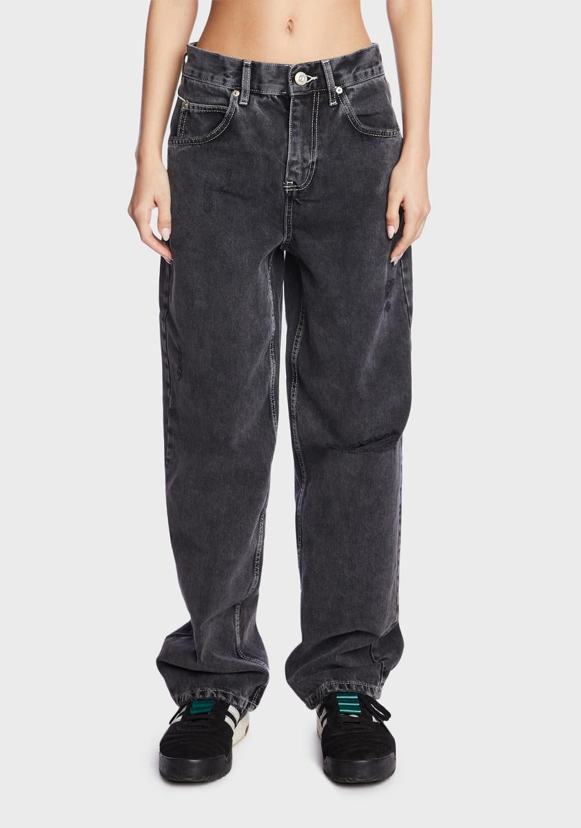 Washed Black Knee Rip Boyfriend Jeans BDG,New Products : American Fashion Style Bags On Sale Washed Black Knee Rip Boyfriend Jeans BDG,New Products : American Fashion Style Bags On Sale