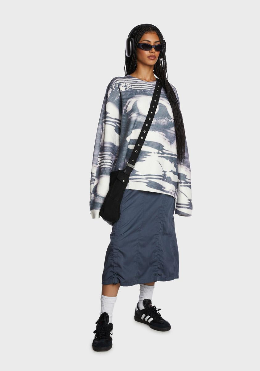 Jaded London Eye Knit Oversized Sweater Multi Dolls Kill