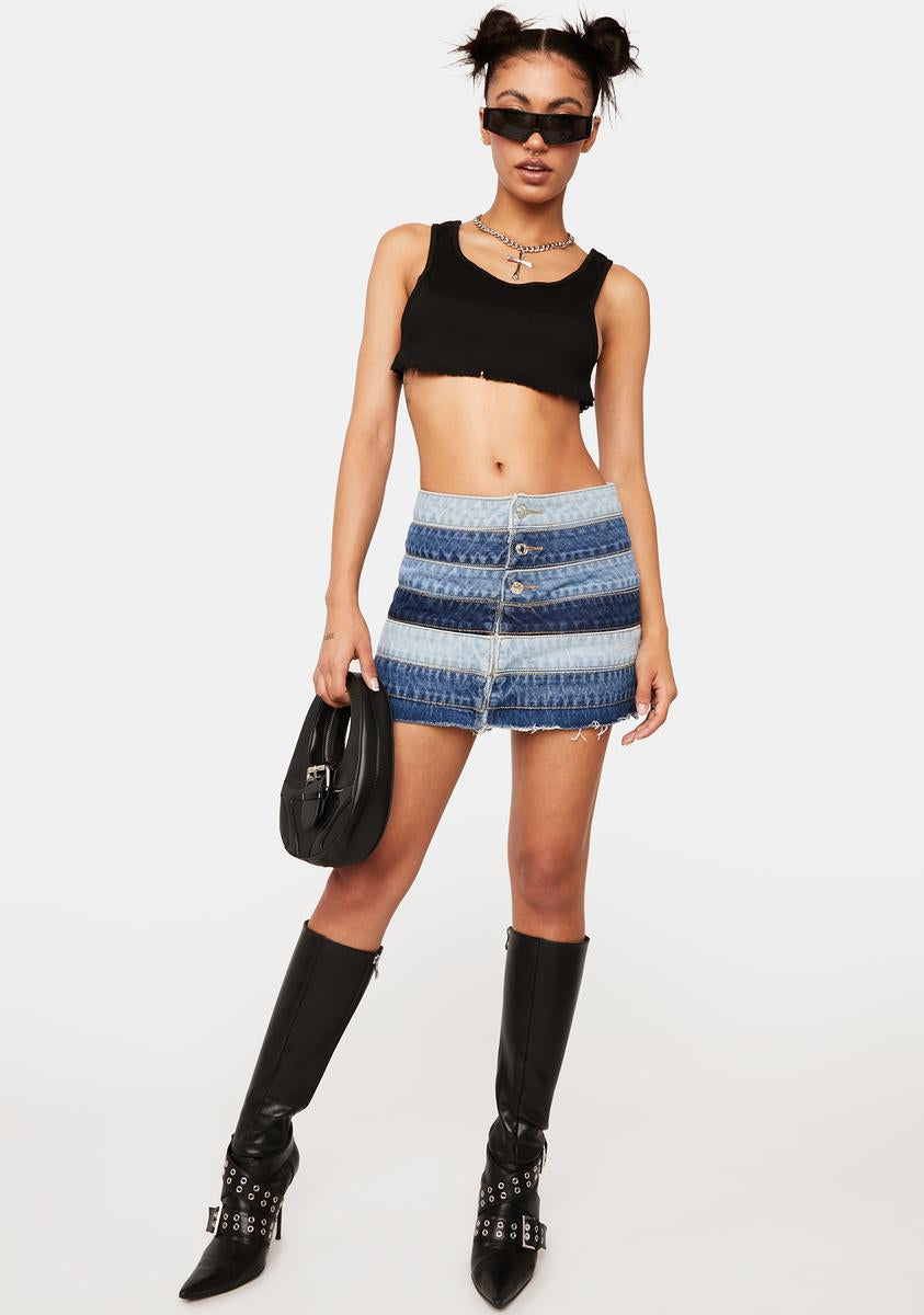 Edikted Jean Belt Mini Skirt – Dolls Kill