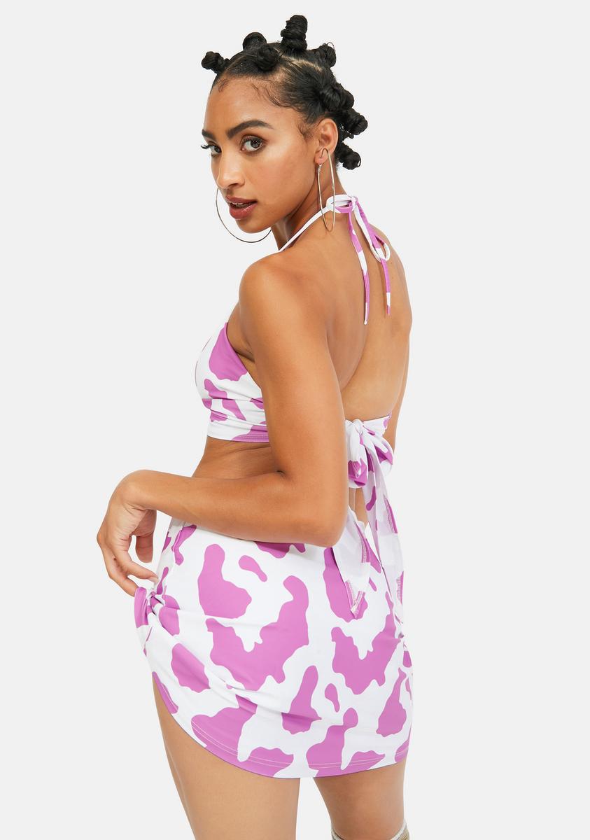 Cow print skirt dolls kill online