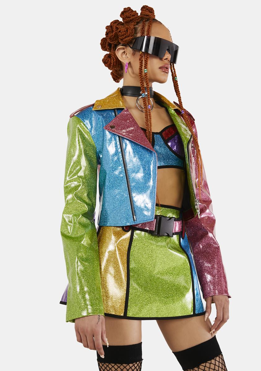 Dolls kill rainbow jacket on sale