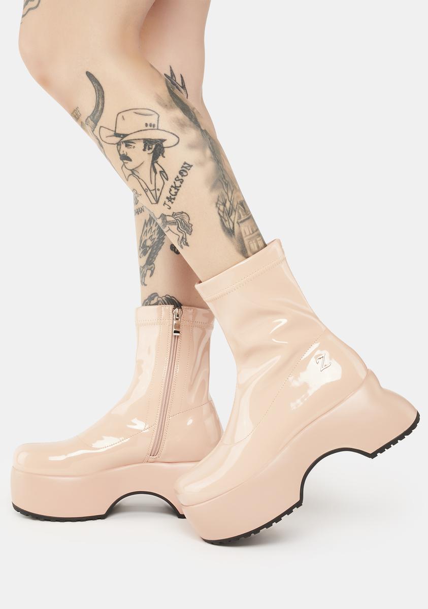 Blow Gloss Boots ZEMETA,Specials : American Fashion Style Bags On Sale