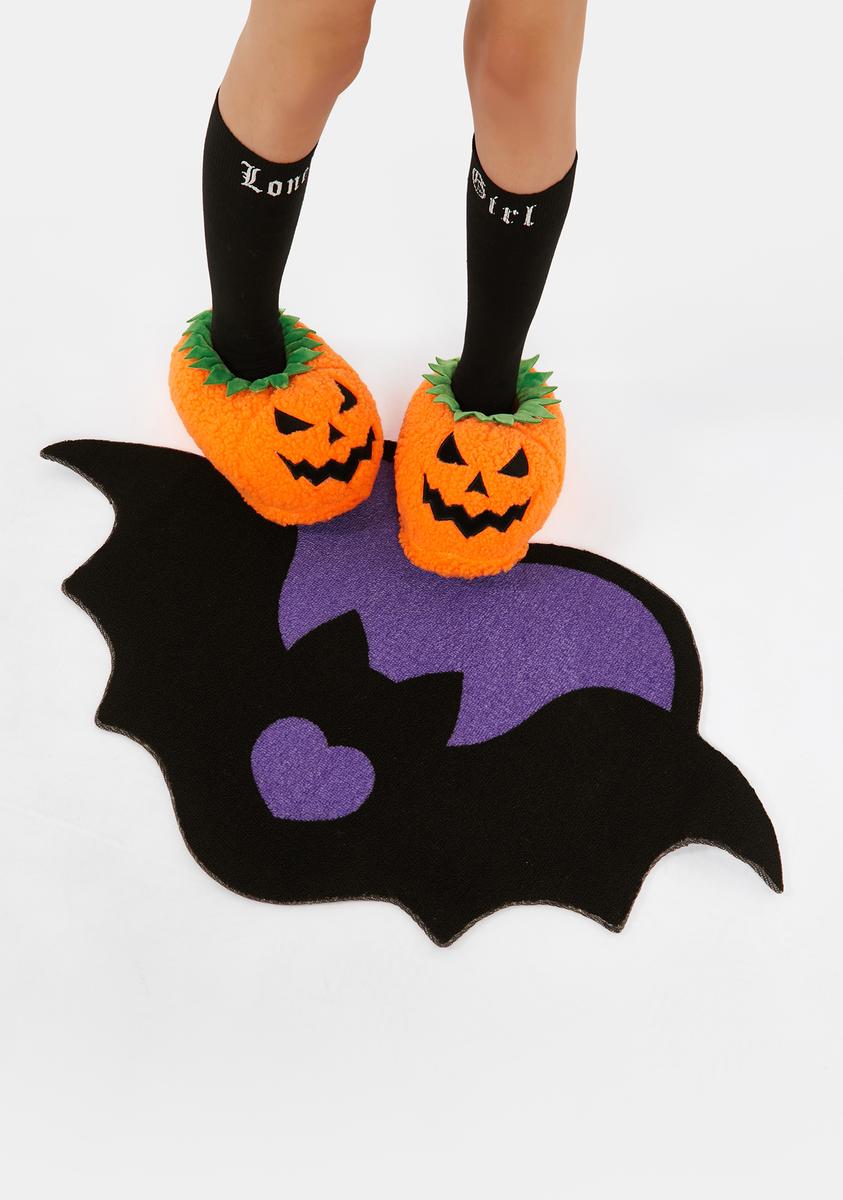 Too Fast Heart Bat Rug - Purple – Dolls Kill