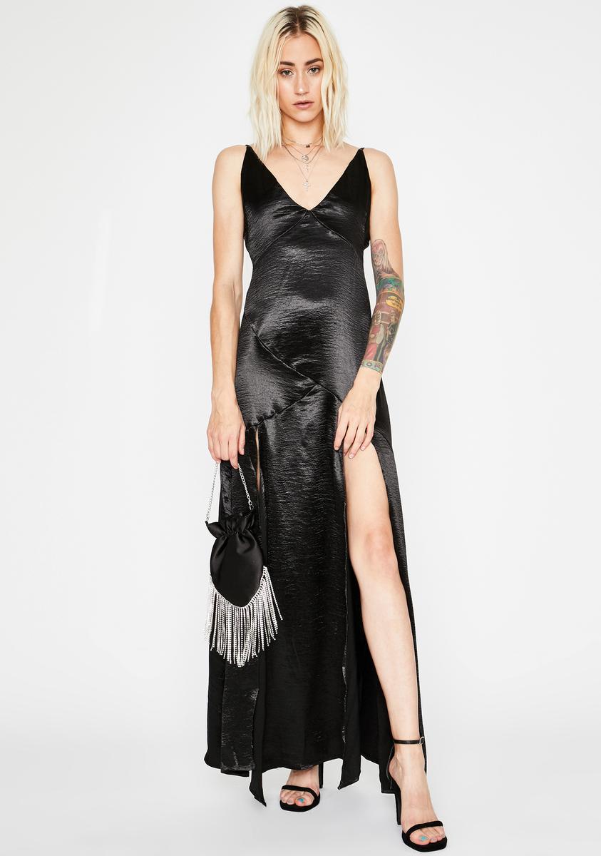slim fit dress slacks Widow Satin Floral Lace Maxi Prom Dress With Attached Necklace main image 0