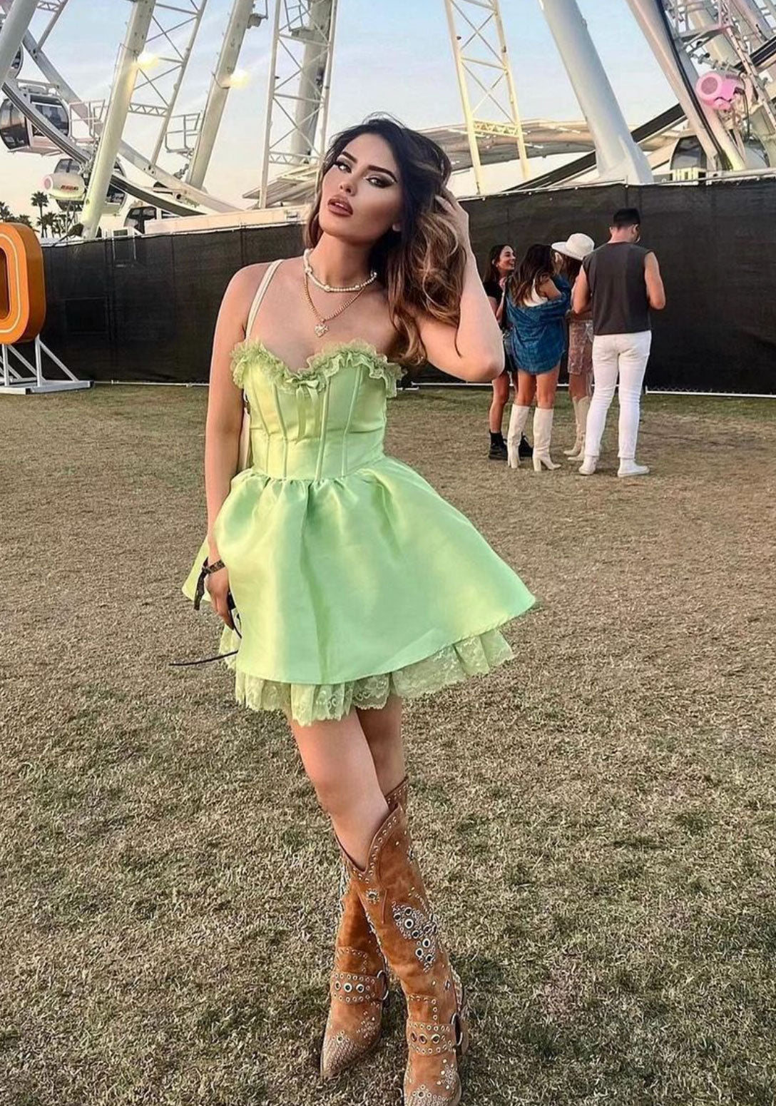 Sugar Thrillz Strapless Taffeta Corset Dress
