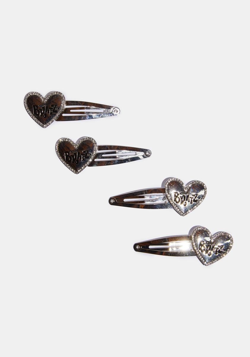 Bratz hair clips dolls kill Dolls Kill x Bratz Rhinestone Logo Hair Pins - Silver main image 3