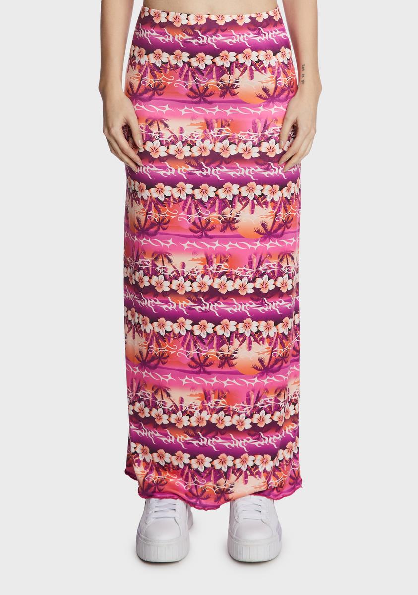 Tropical Sunset Maxi Skirt NGOrder,New Products : American Fashion Style Bags On Sale