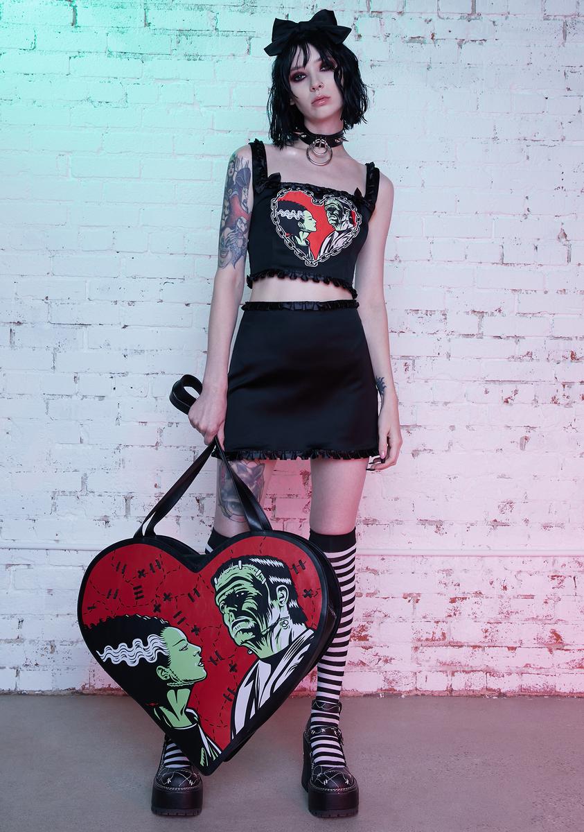 Dolls Kill X Monsters Frankenstein Heart Patch Embroidered