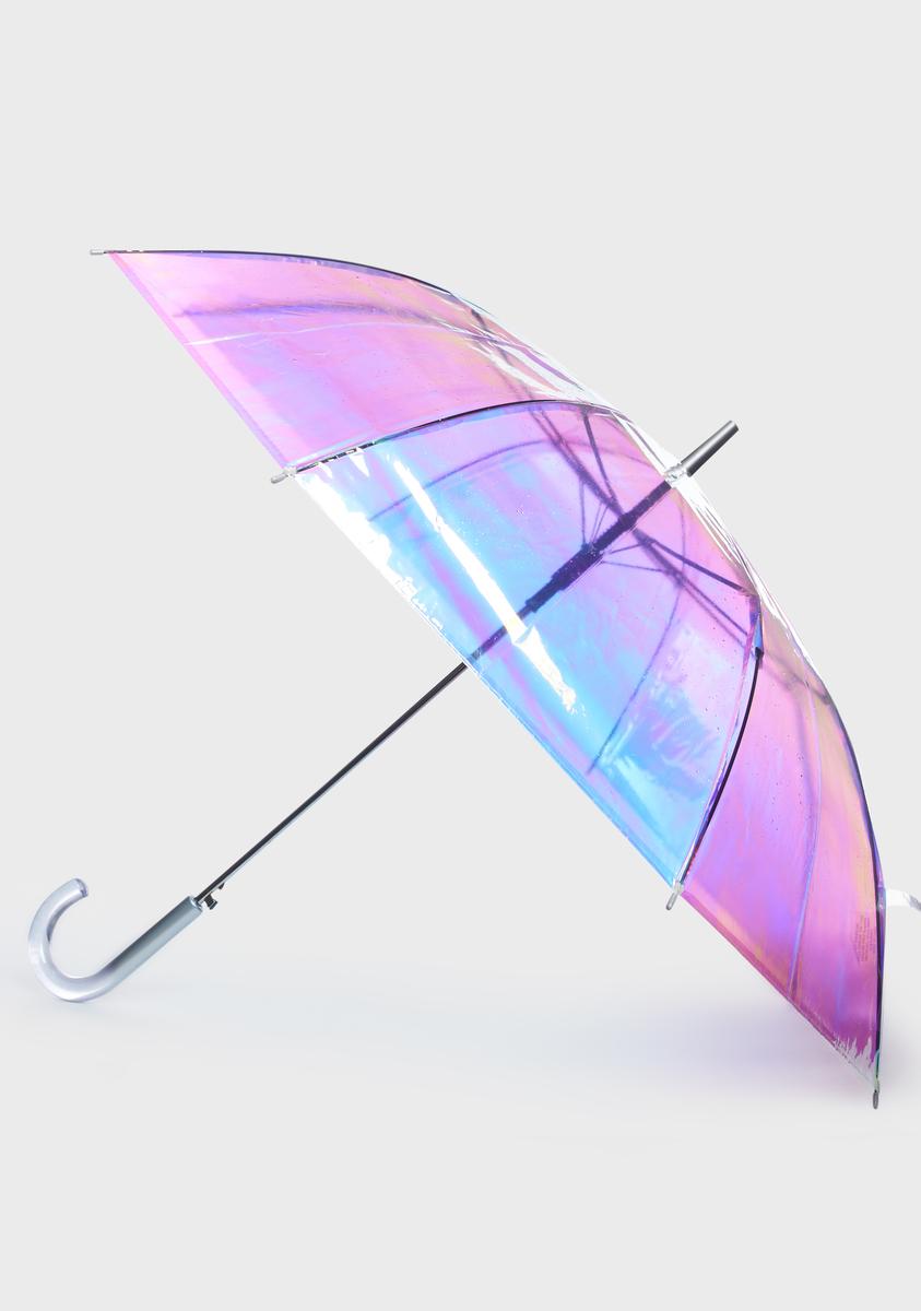 Iridescent Auto Open Stick Umbrella ShedRain,New Products : American Fashion Style Bags On Sale