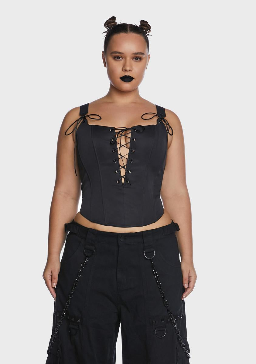 Plus Forgotten Love Corset Top Widow,New Products : American Fashion Style Bags On Sale