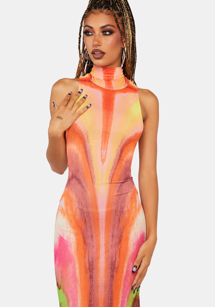 afrm serenity midi dress AFRM Serenity Midi Dress in Saddle
