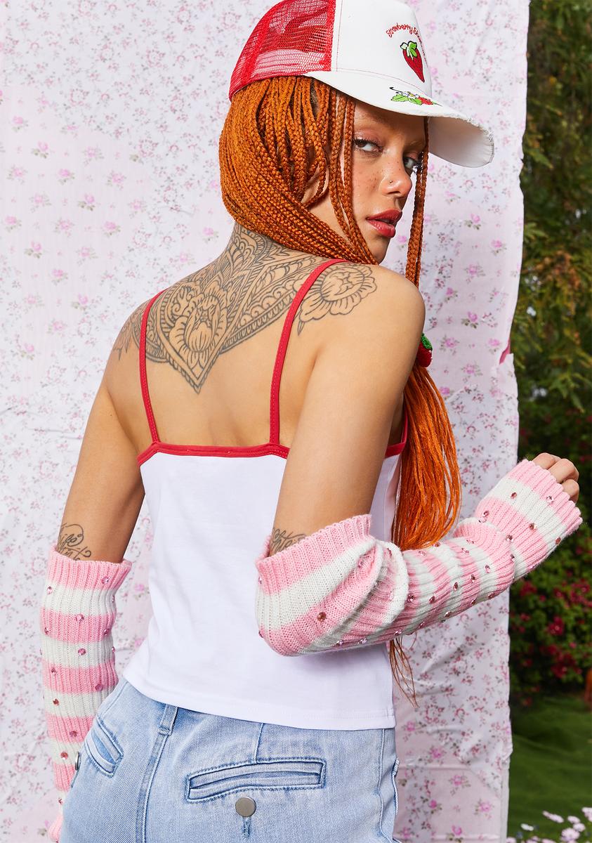 Dolls Kill X Strawberry Shortcake Graphic Lace Trim Tank Top  display picture 1