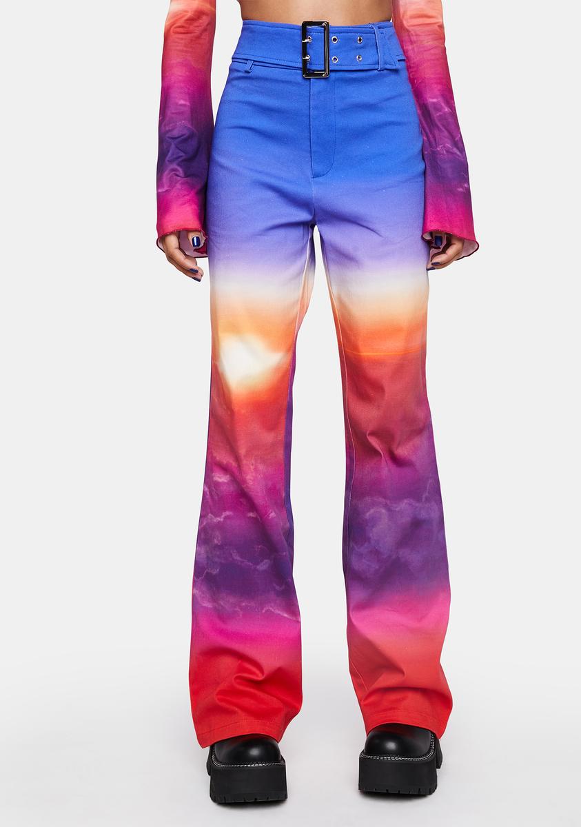 Elsie & Fred Blue Hour Bootcut Jeans - Pink – Dolls Kill