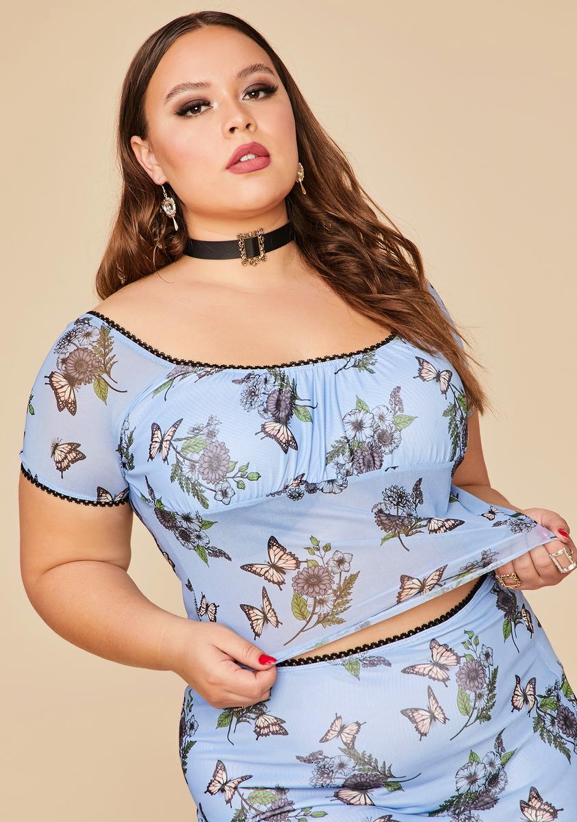 So Scenic Vision Mesh Crop Top Current Mood,Specials : American Fashion Style Bags On Sale