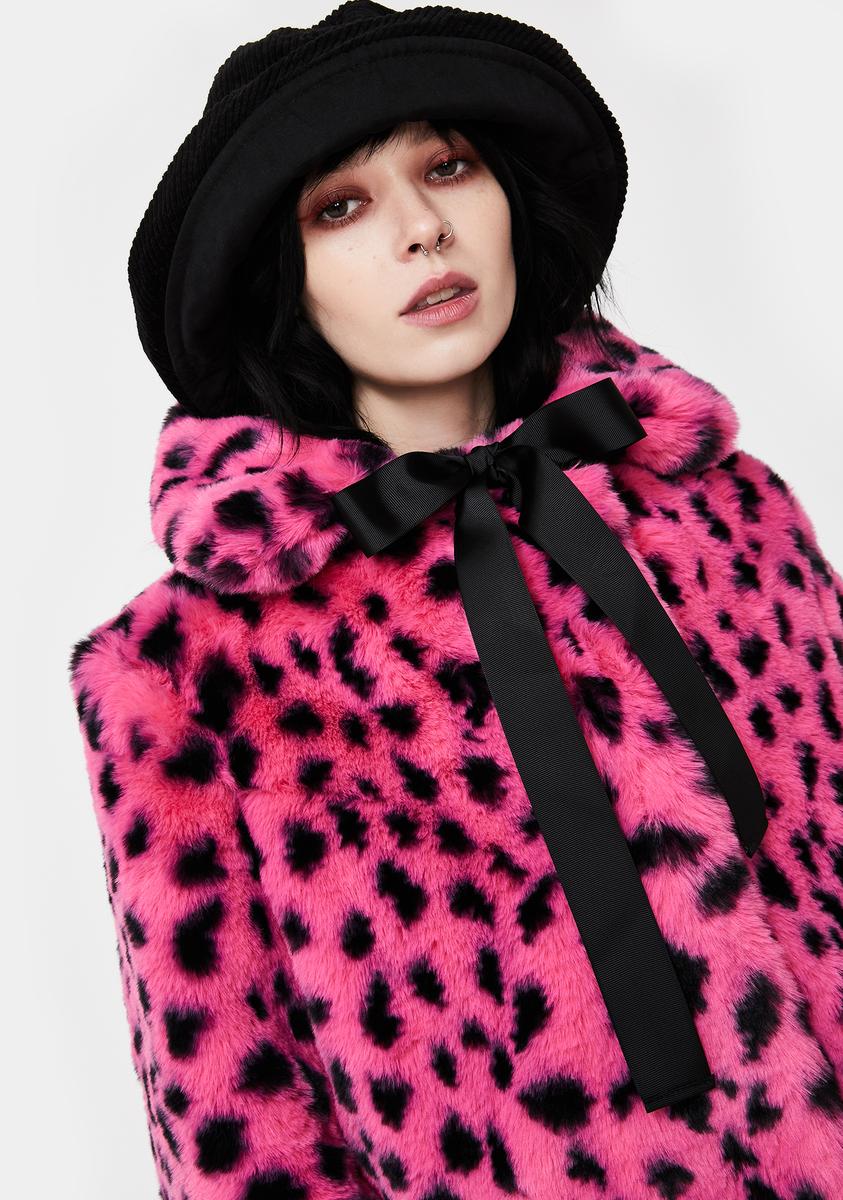 Lazy Oaf Pink N' Black Leopard Fur Coat – Dolls Kill Lazy Oaf Pink N' Black Leopard Fur Coat – Dolls Kill
