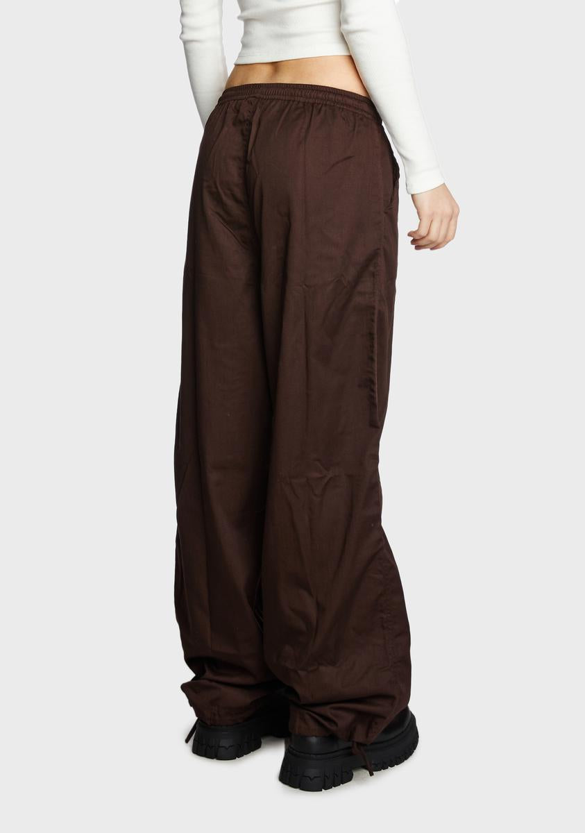 Motel Low Rise Baggy Pants Brown Dolls Kill