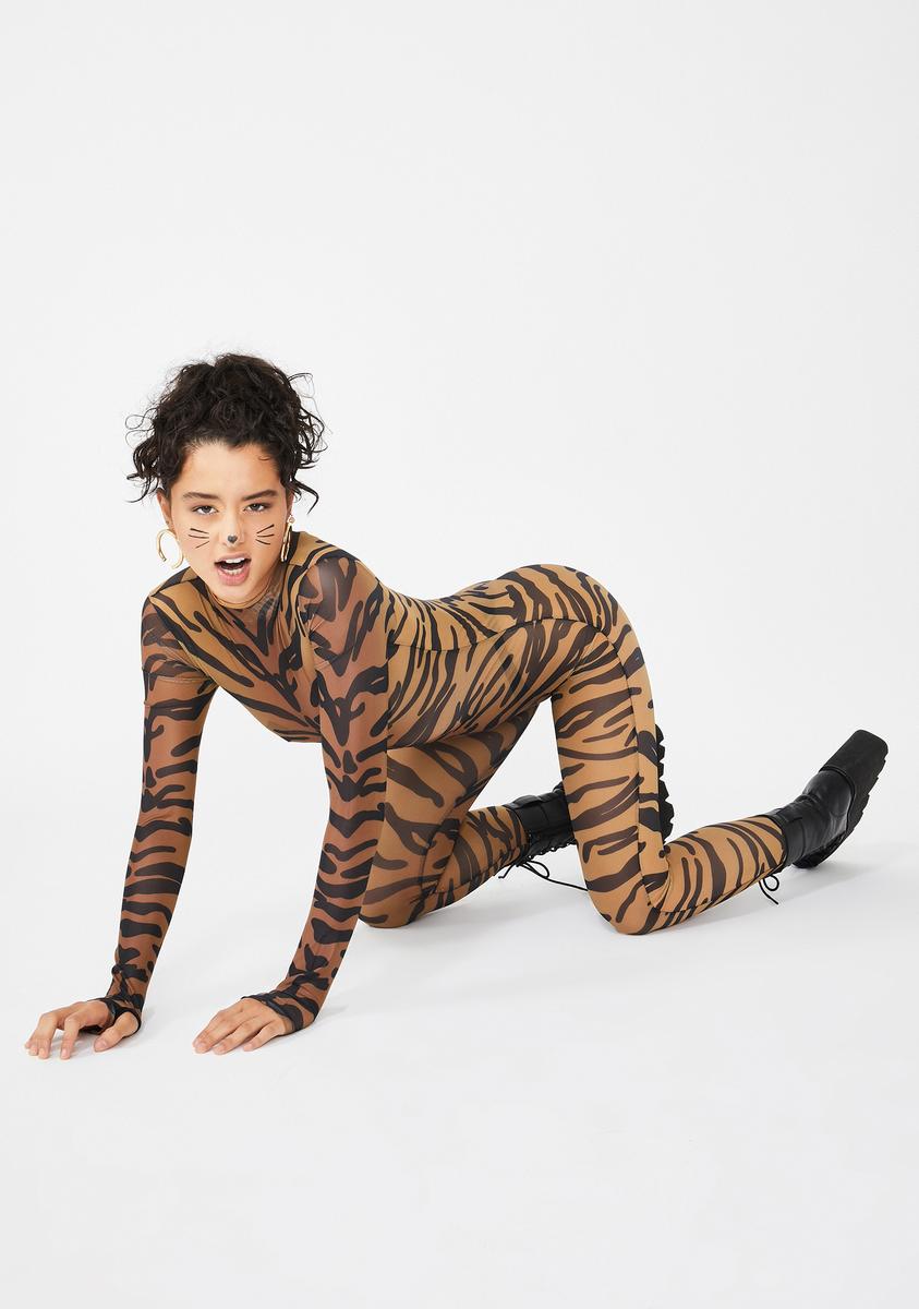 Bad Bish Anthem Tiger Catsuit Bad Bish Anthem Tiger Catsuit