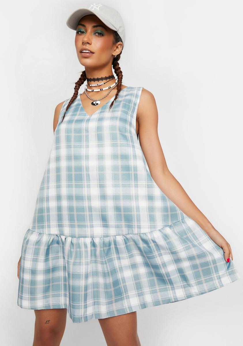 Plaid Pinafore Dress