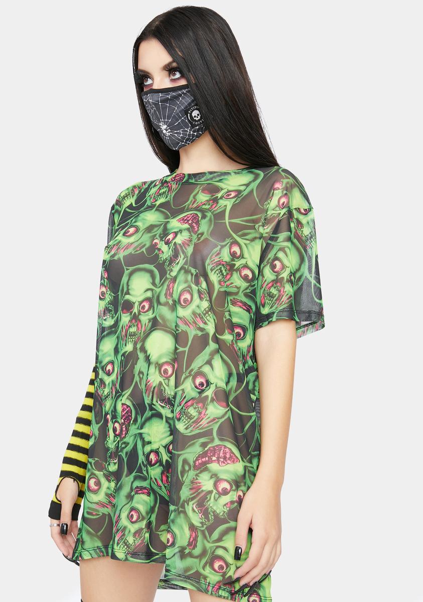 Brain Drain Mesh Tee Dress Trickz N´ Treatz,All Products : American Fashion Style Bags On Sale